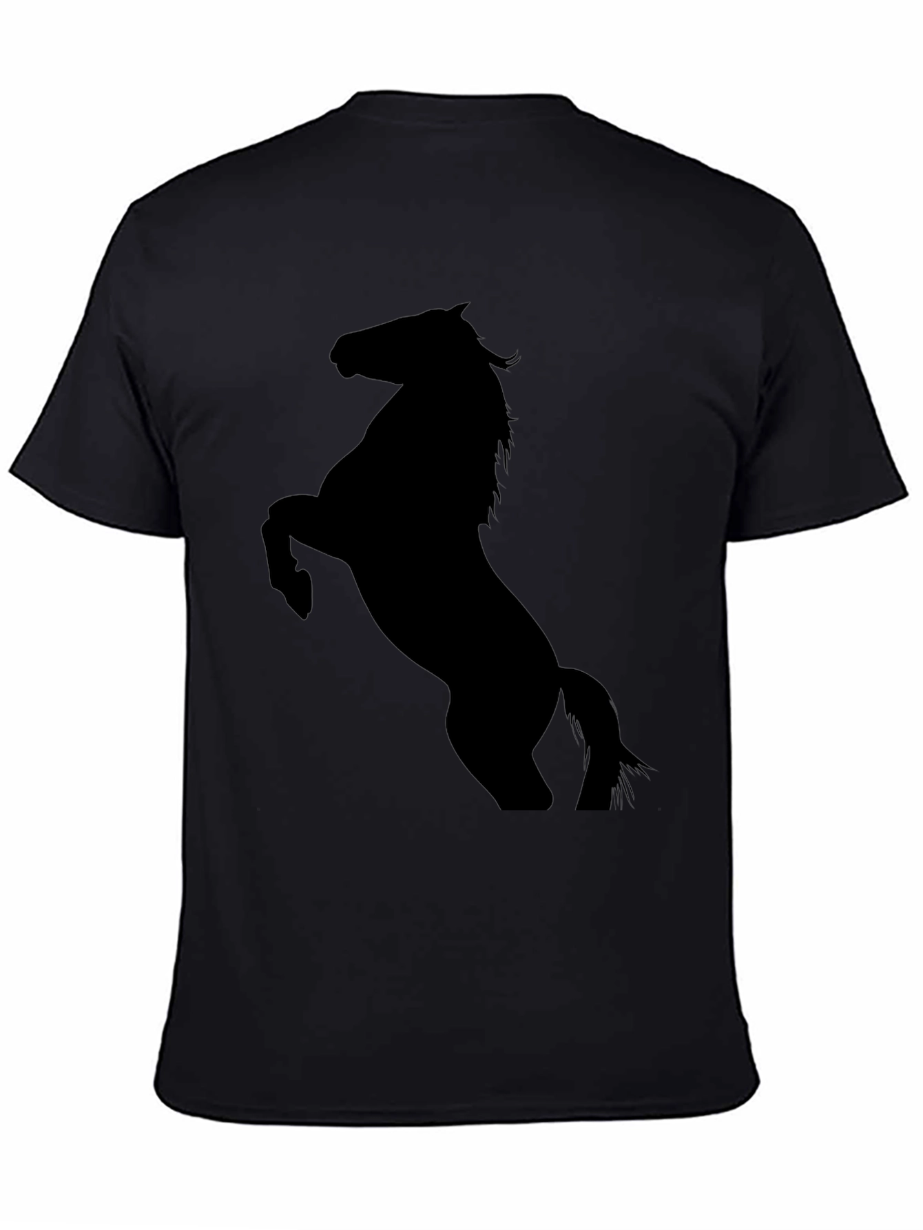 Black Black Horse Silhouette Tee - Equestrian Style view 4