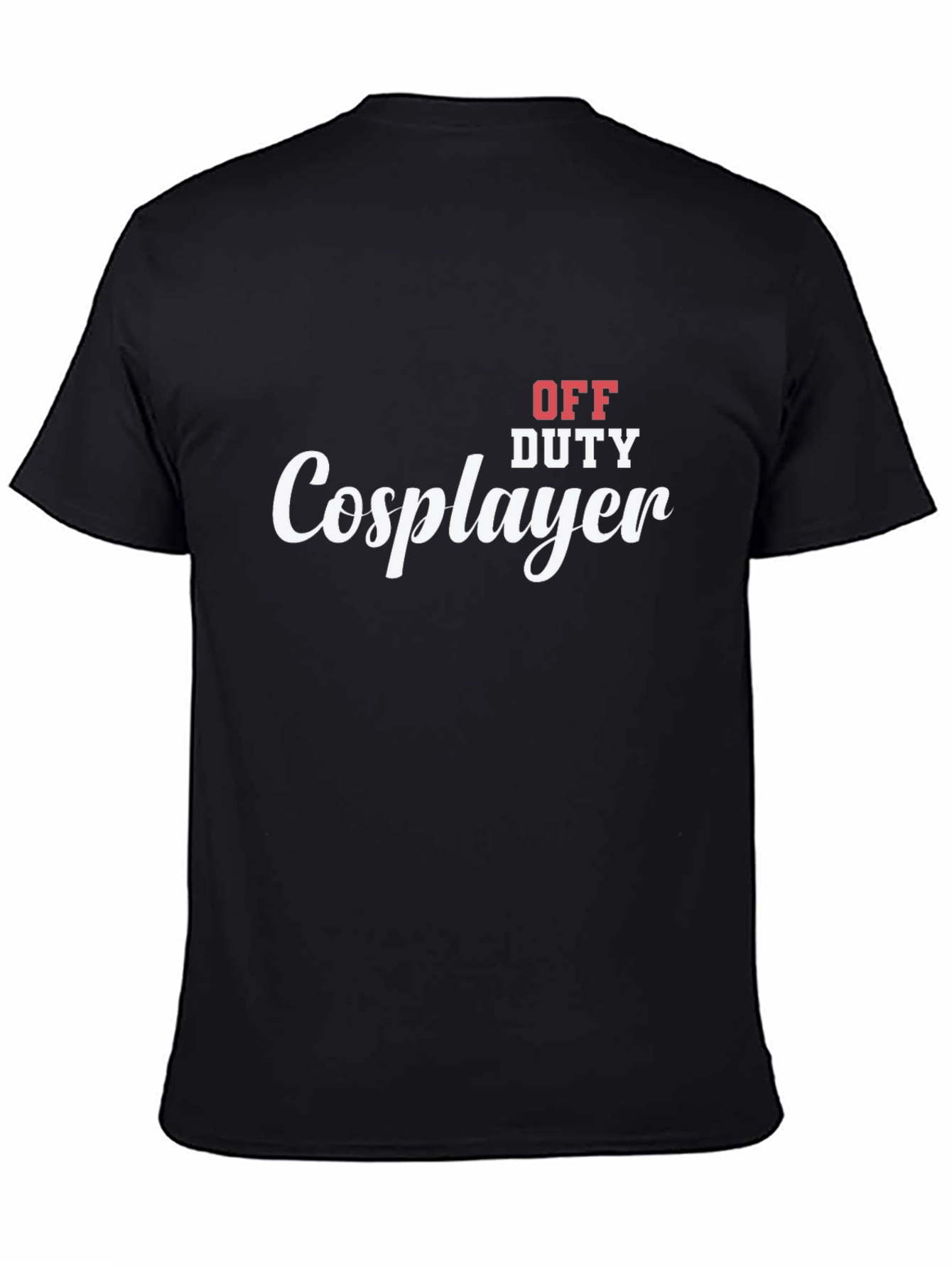 Black Off Duty Cosplayer Graphic T-Shirt view 4