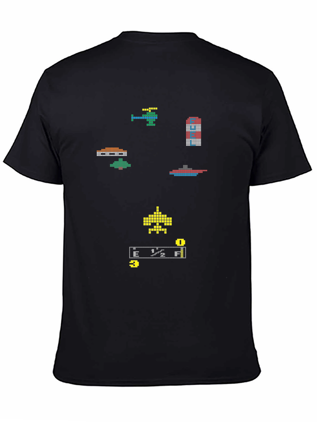 Black Retro Arcade T-Shirt - Pixelated 80s Gaming Tee view 4