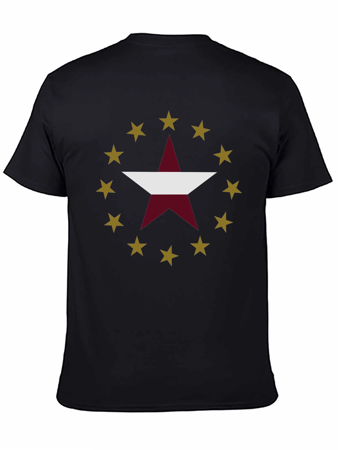 Black Star Design Black T-Shirt view 4