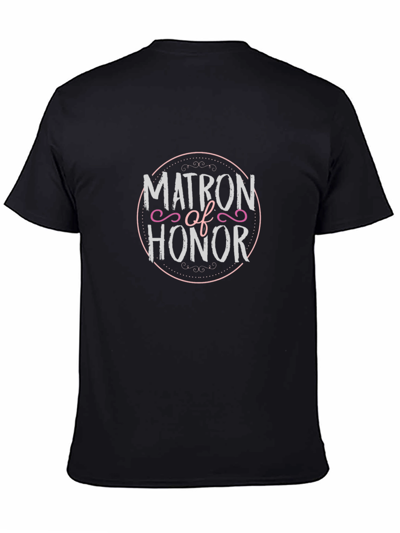 Black Matron of Honor Crew T-Shirt - Black view 4