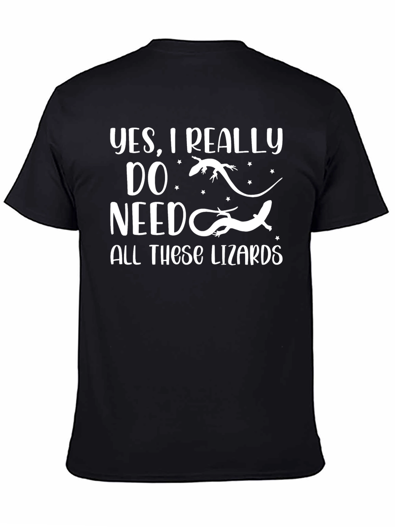 Black Lizard Lover Graphic Tee - Yes, I Need All These Lizards view 4