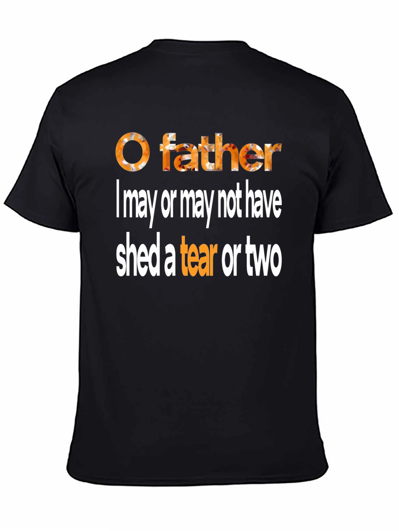 Black O Father Funny Graphic T-Shirt view 4