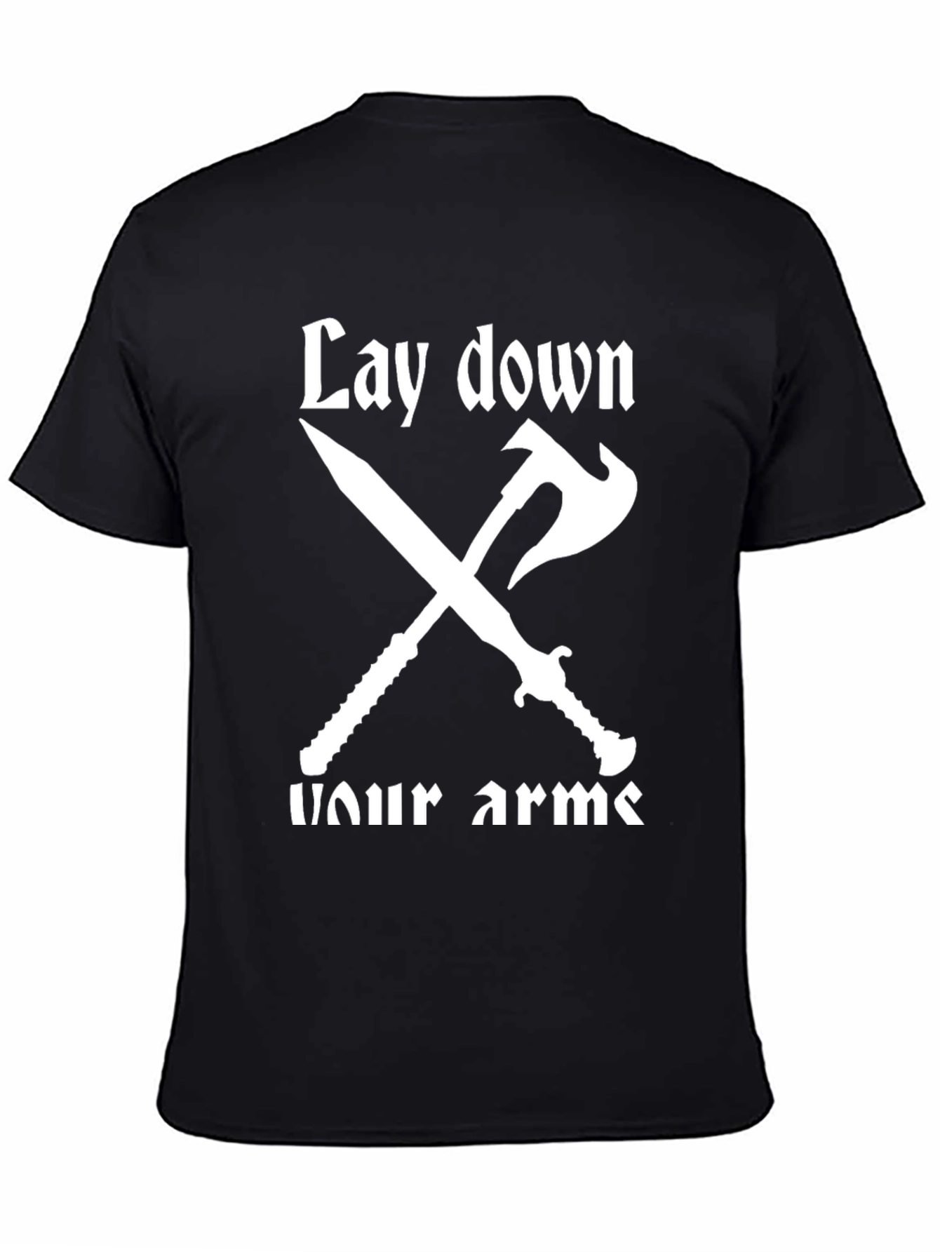Black Lay Down Your Arms T-Shirt view 4