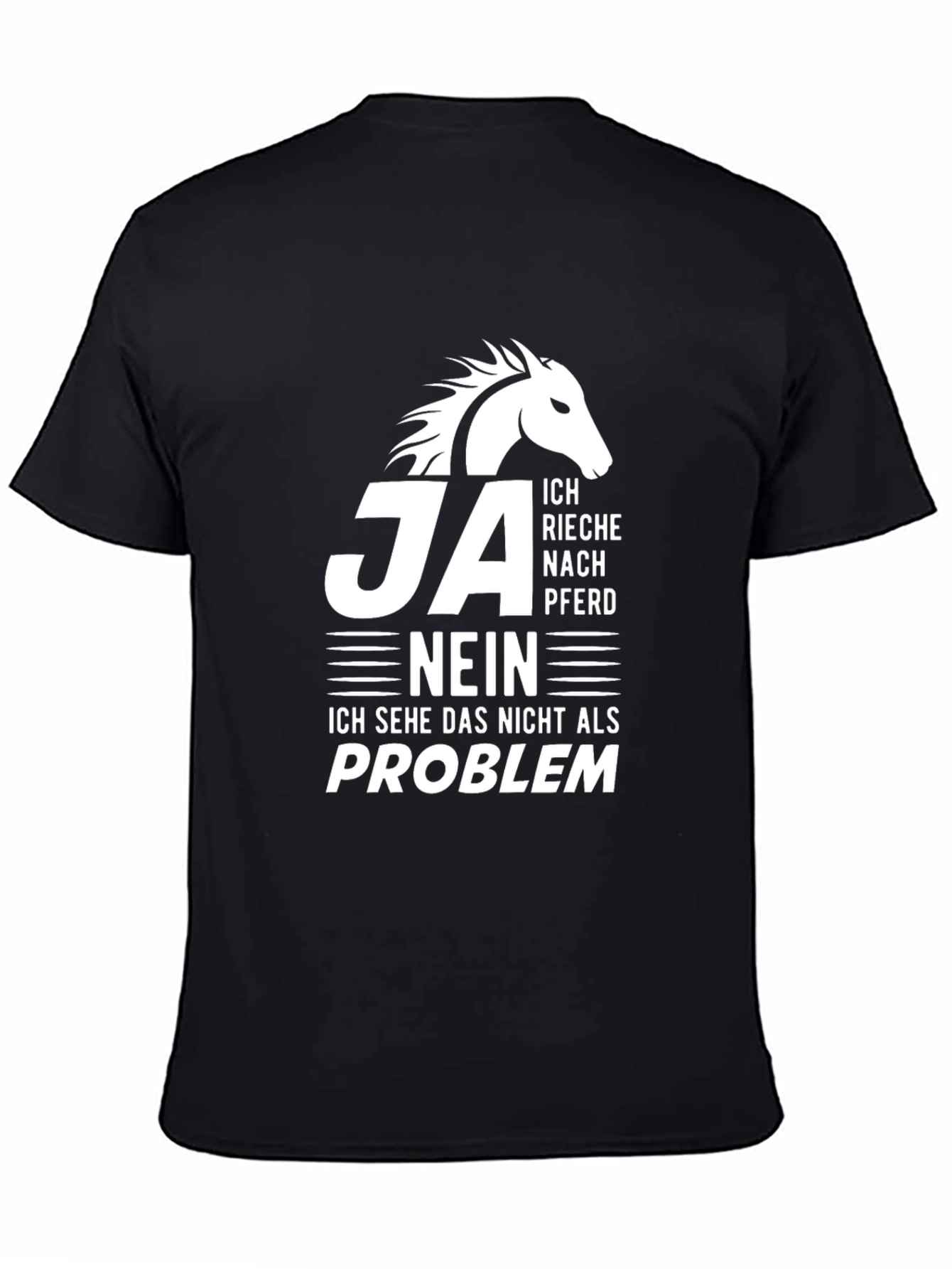 Black Ich Rieche Nach Pferd T-Shirt - Horse Lover Tee view 4