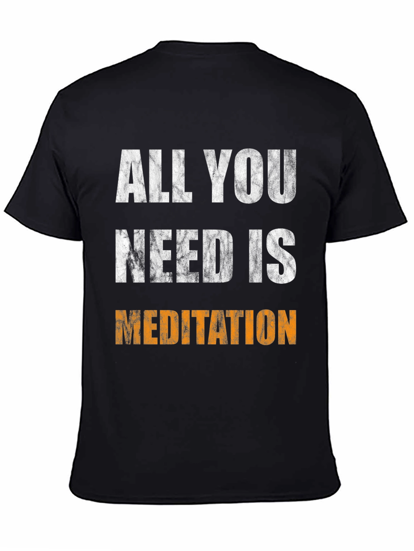 Black All You Need Is Meditation Graphic Tee view 4