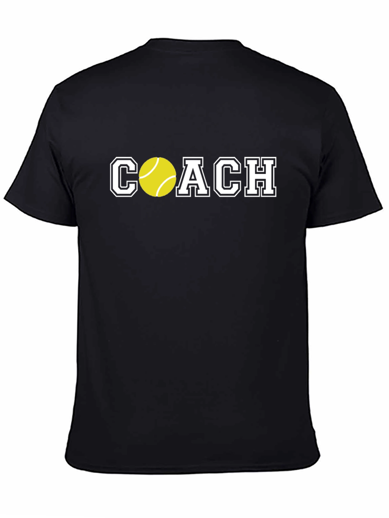 Black Tennis Coach Graphic T-Shirt view 4