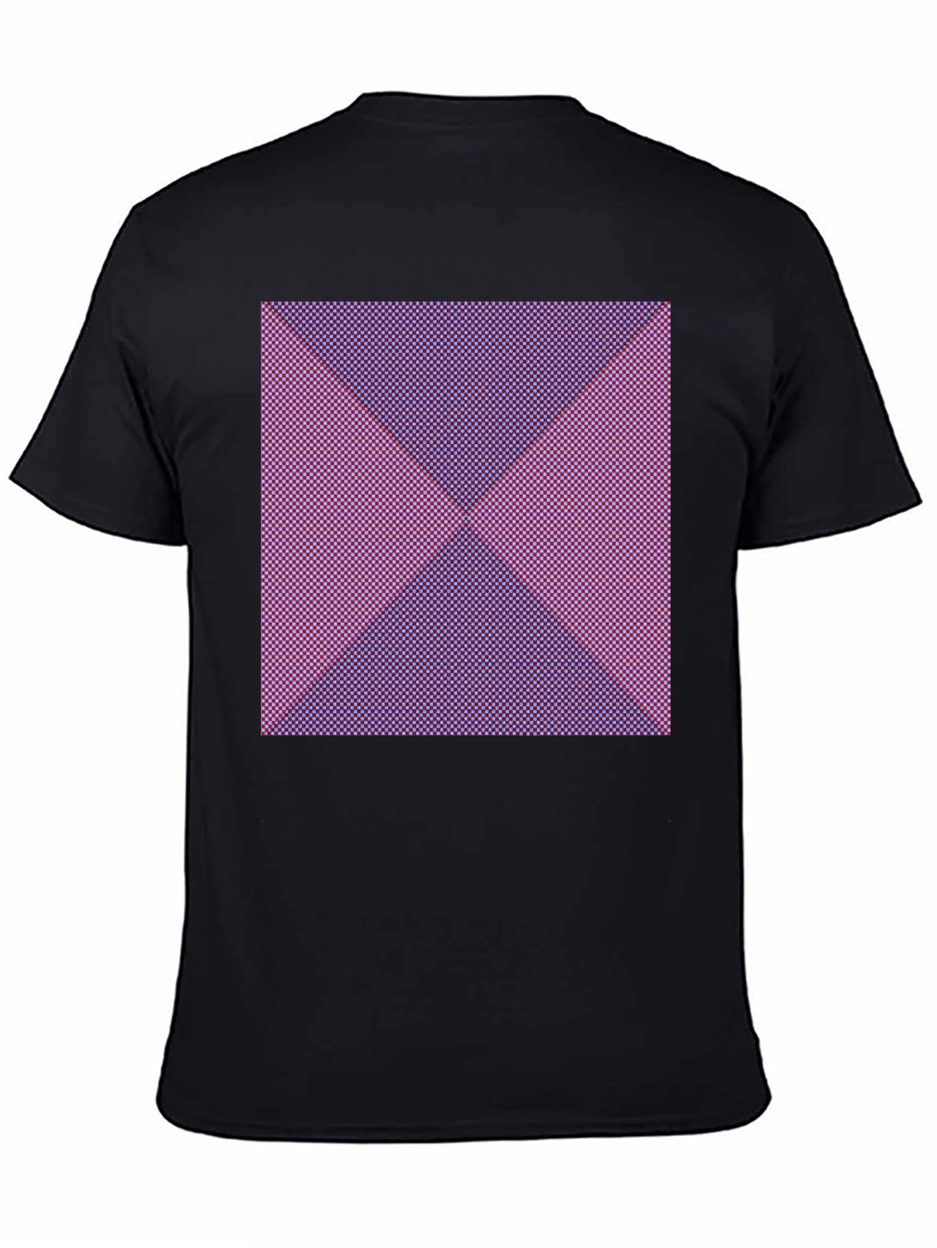 Black Abstract Geometric Dot Pattern Men's T-Shirt view 4