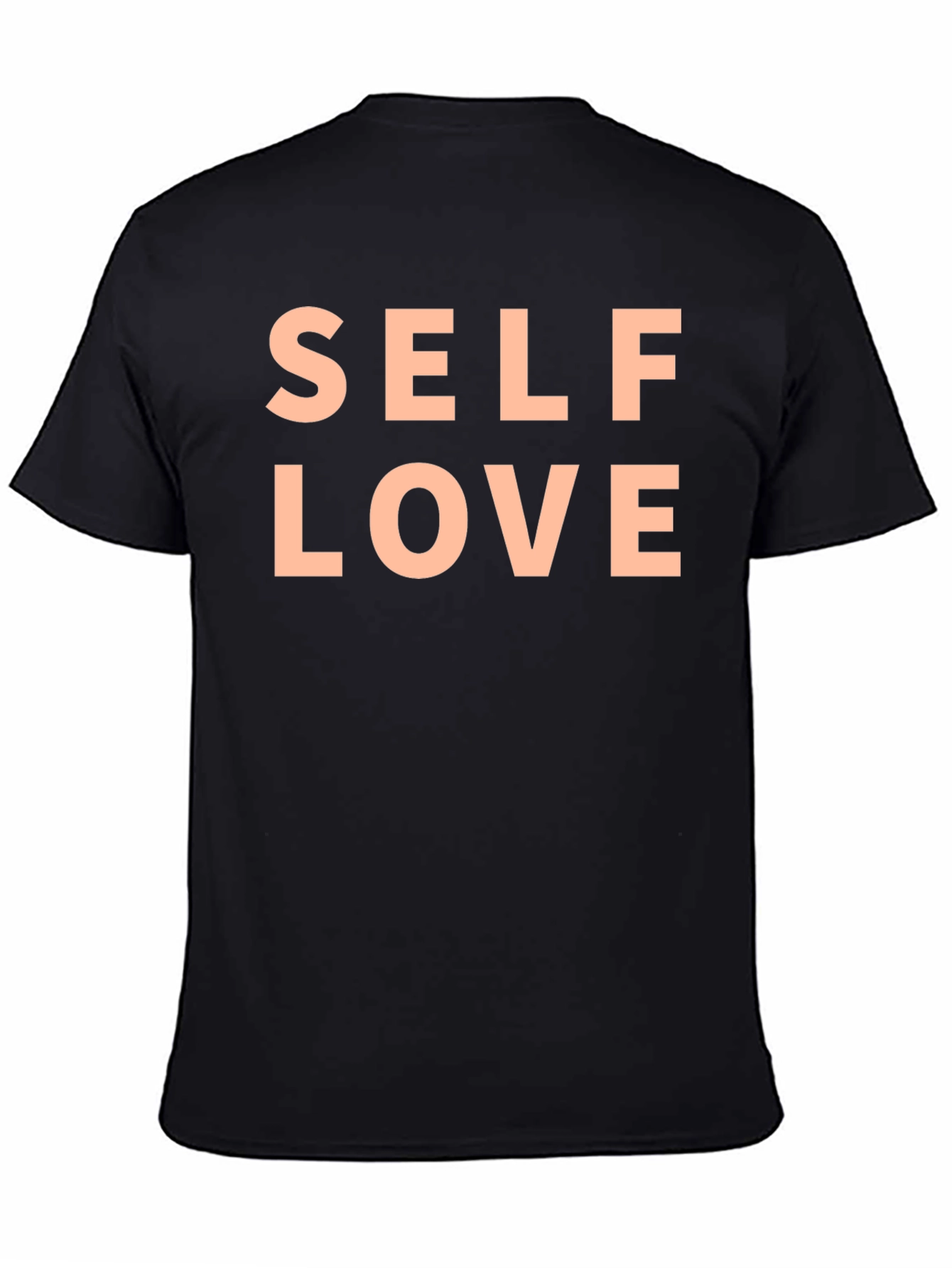 Black Self Love Graphic Tee - Black Cotton T-Shirt view 4