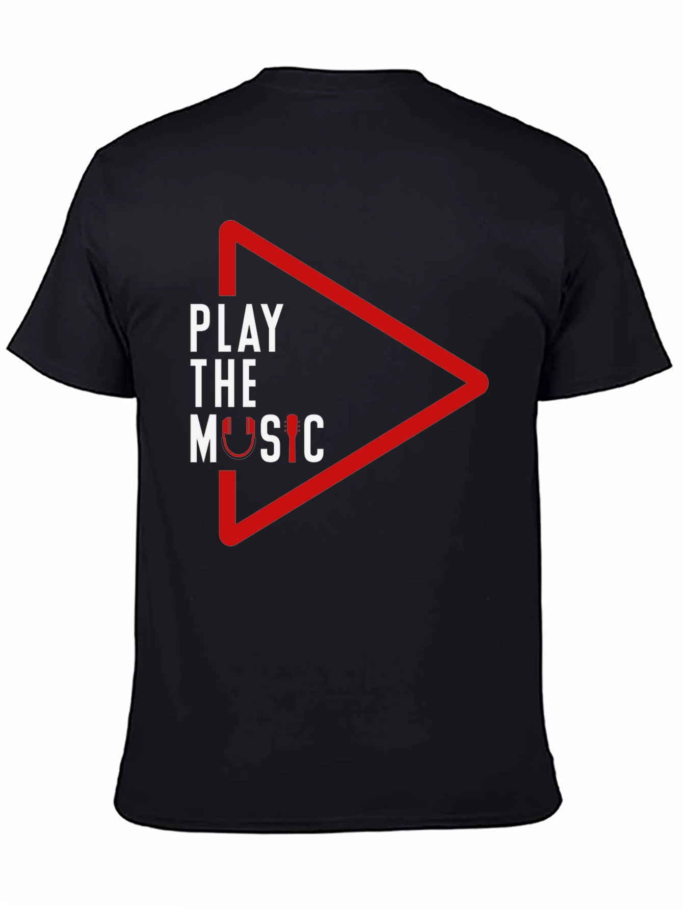 Black Play the Music Black Graphic Tee view 4