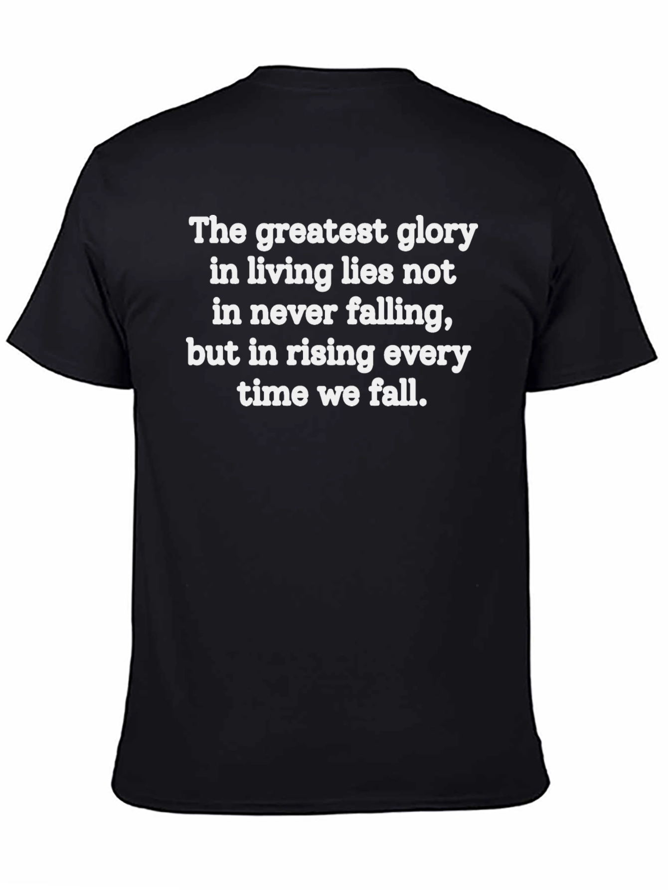 Black Inspirational Quote Black T-Shirt view 4