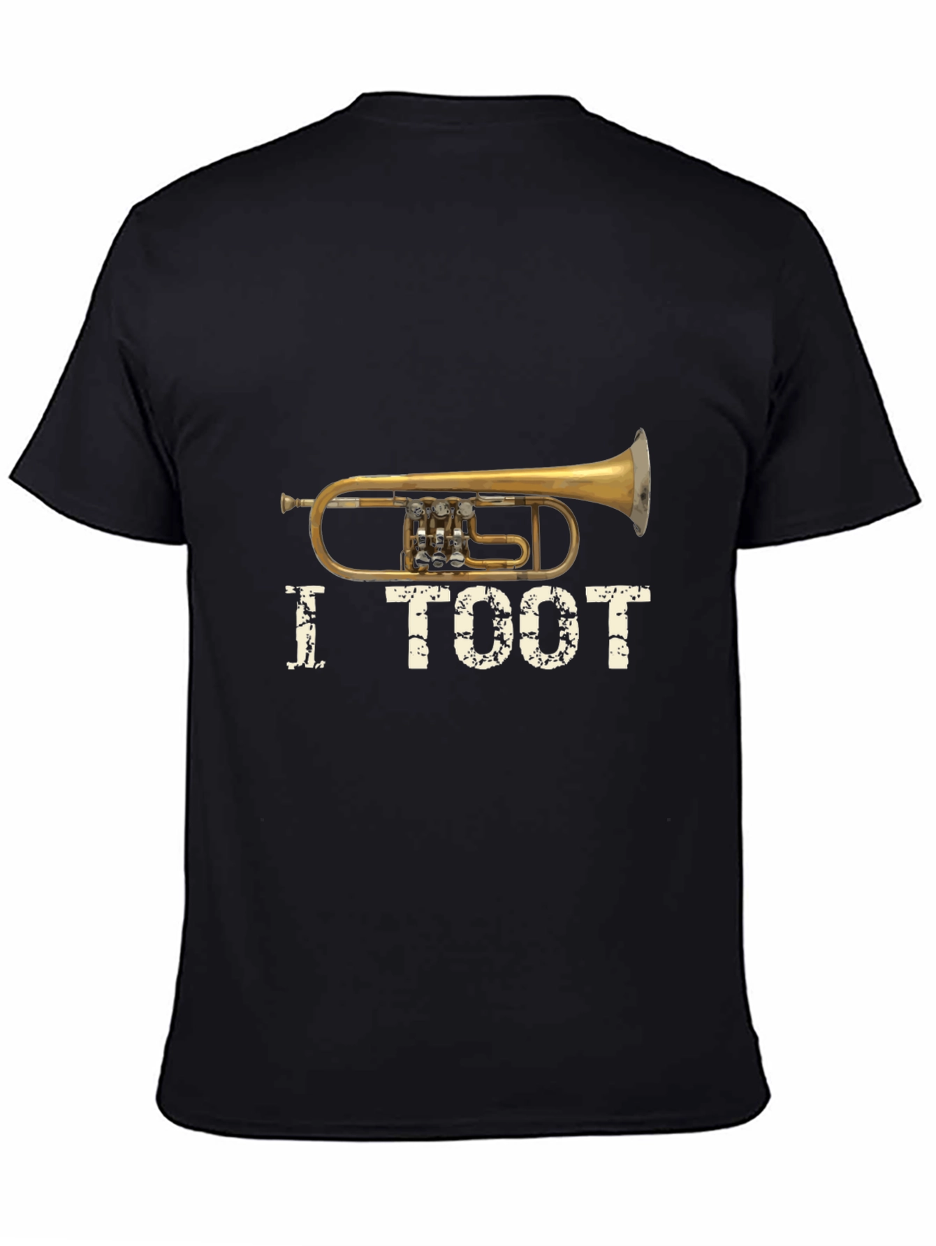 Black I Toot Trumpet Graphic Tee view 4