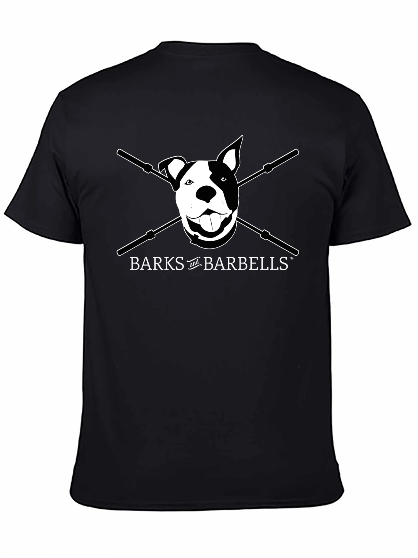 BARKS and BARBELLS Dog T-Shirt - Black - 4