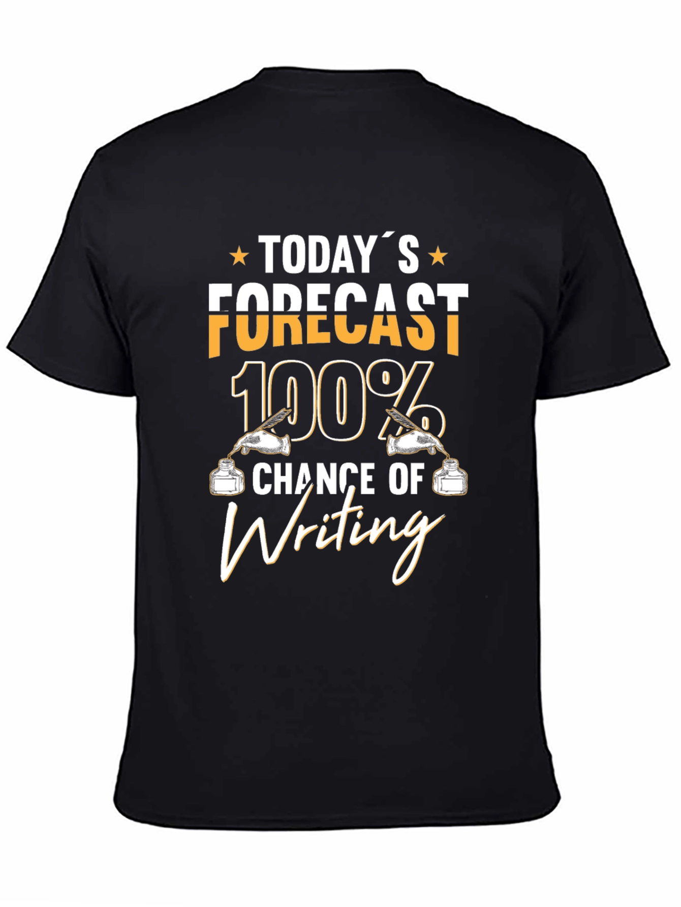 Black Today's Forecast Writing T-Shirt view 4