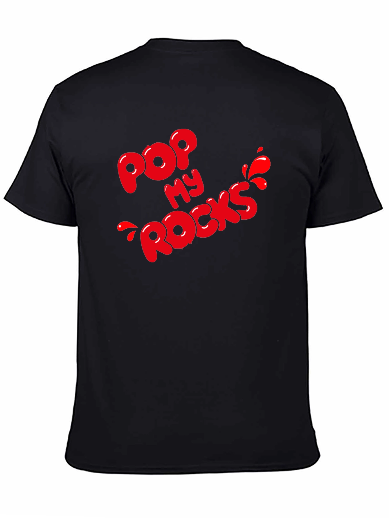 Black Pop My Rocks Graphic Tee - Black view 4