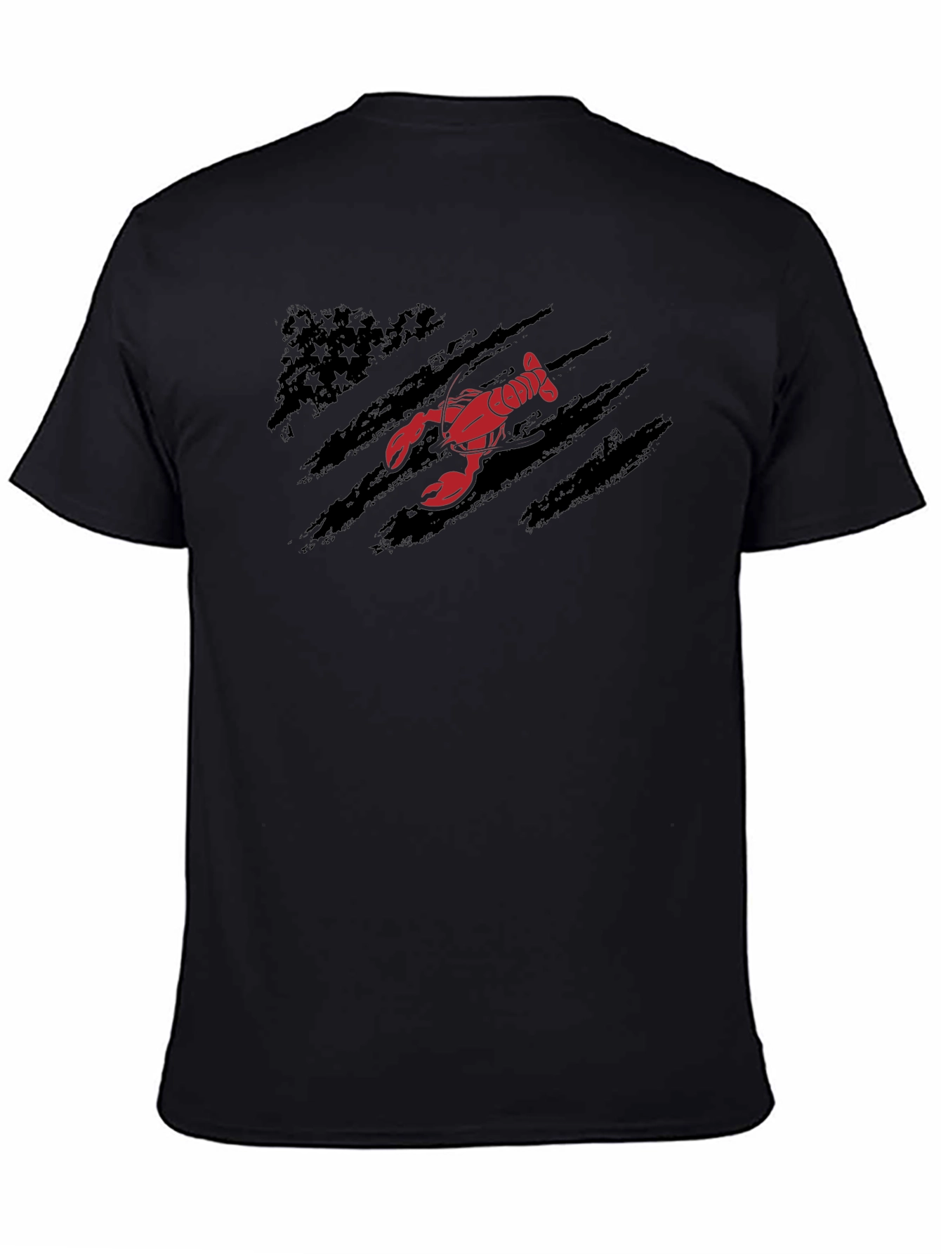 Black Lobster American Flag T-Shirt view 4