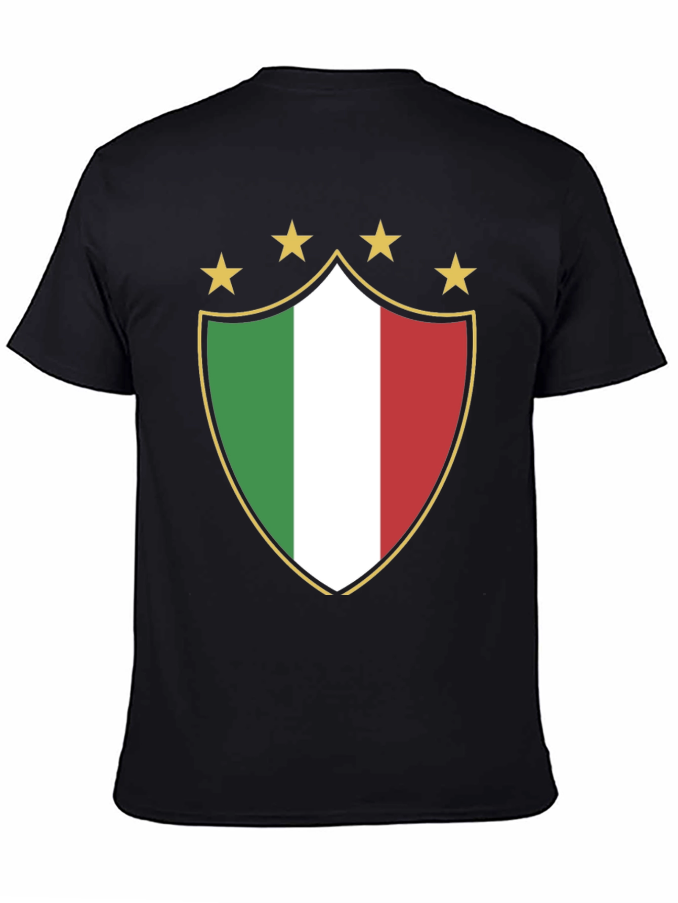 Black Italy Shield Star Graphic Tee view 4