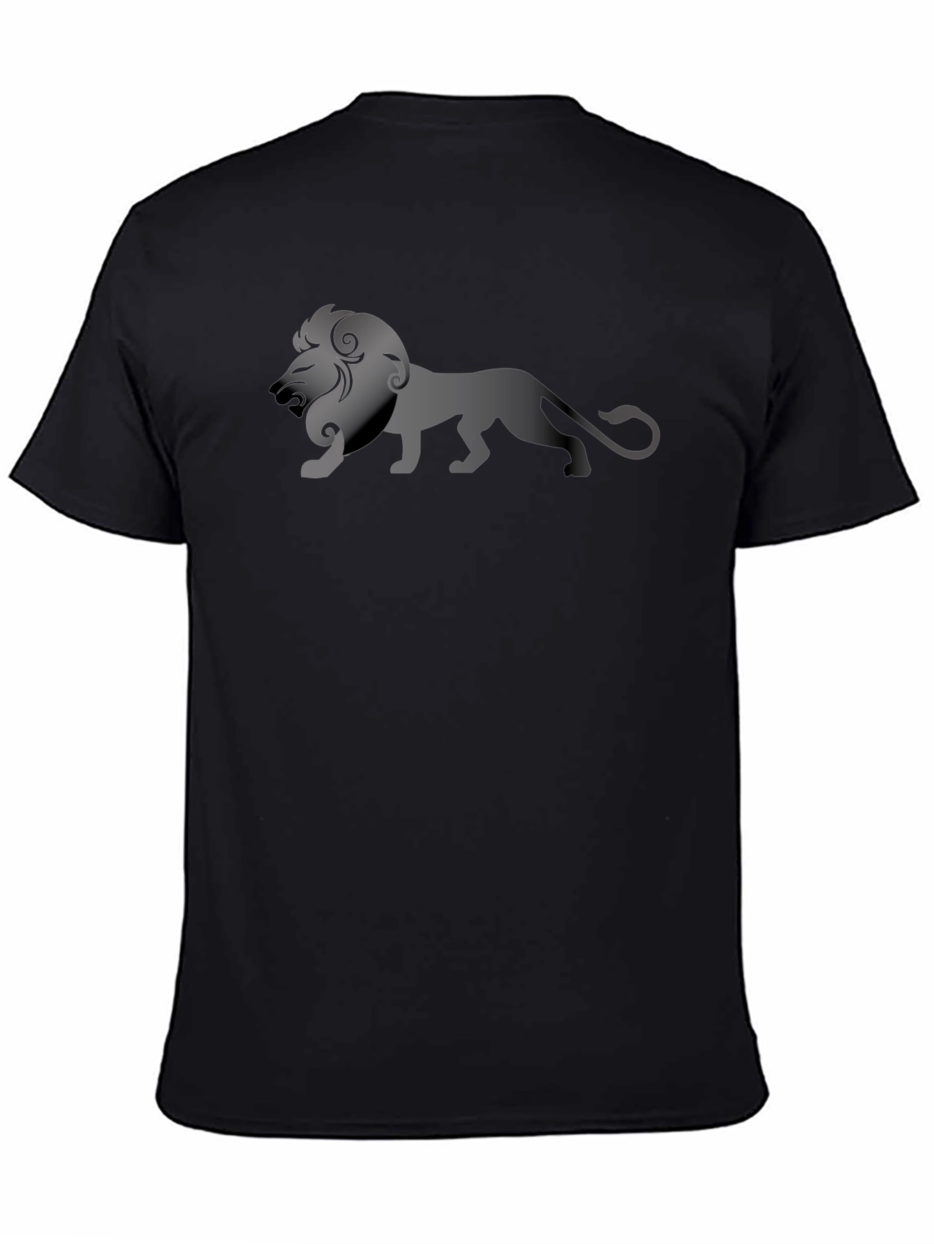 Black Lion Graphic Tee - Stylish Black T-Shirt view 4