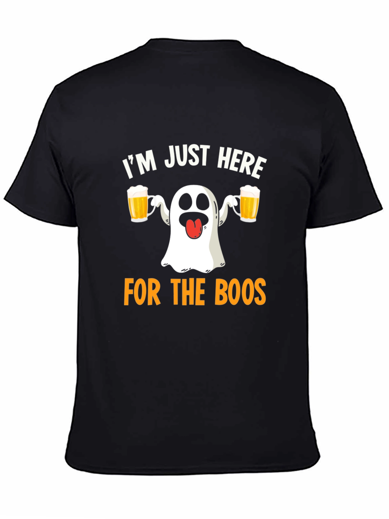 Black I'm Just Here for the Boos Halloween T-Shirt view 4