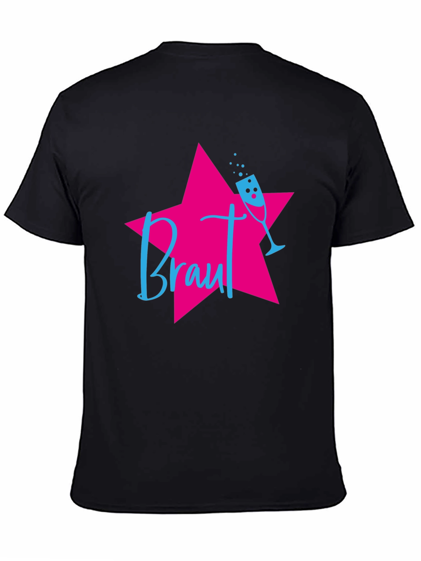 Black Bridesmaid Star T-Shirt - Wedding Party Apparel view 4