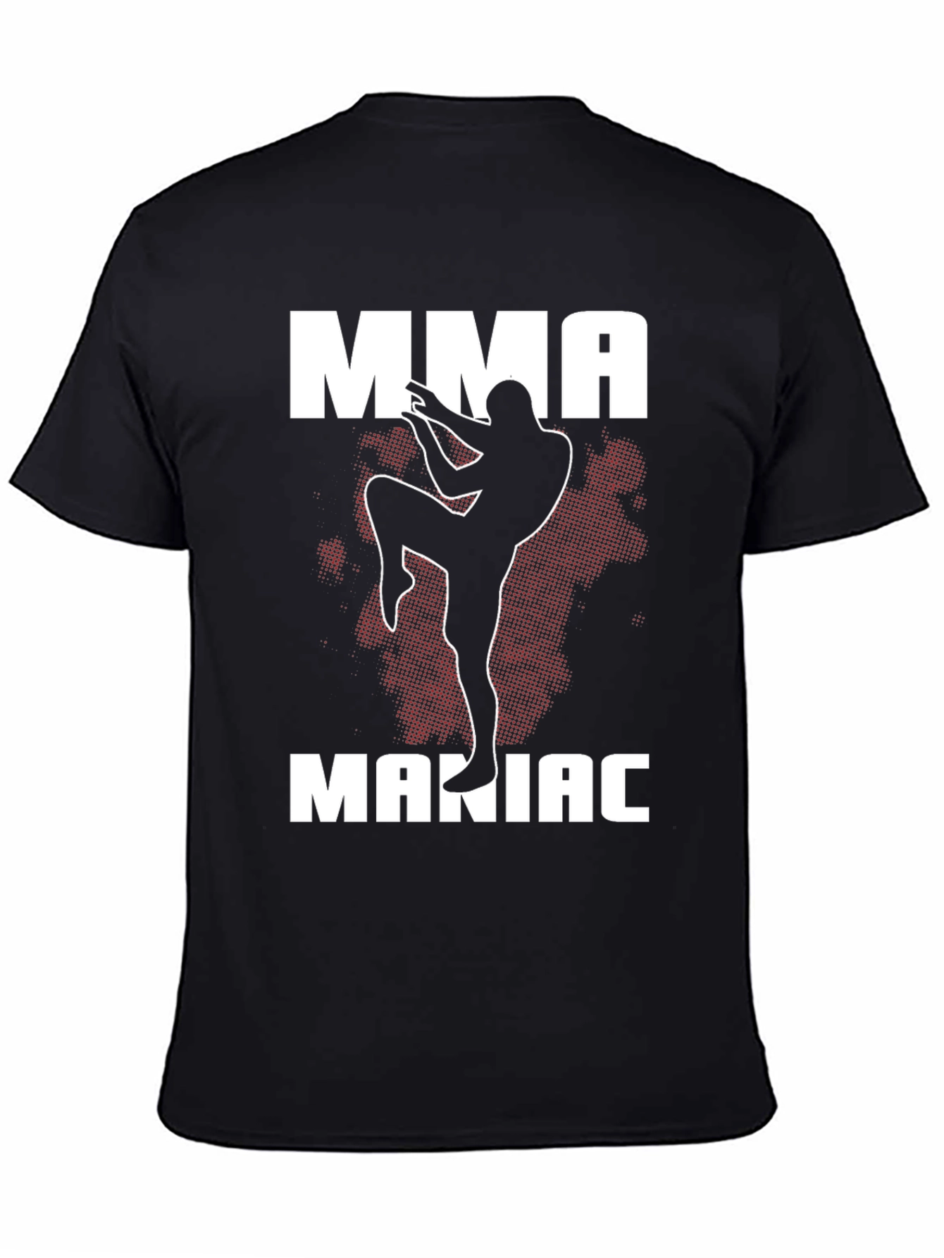 Black MMA Maniac Black T-Shirt Martial Arts Graphic Tee view 4