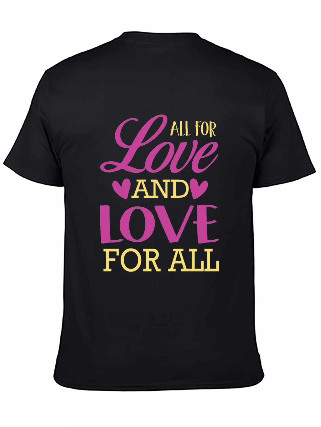 Black All For Love Graphic Tee view 4