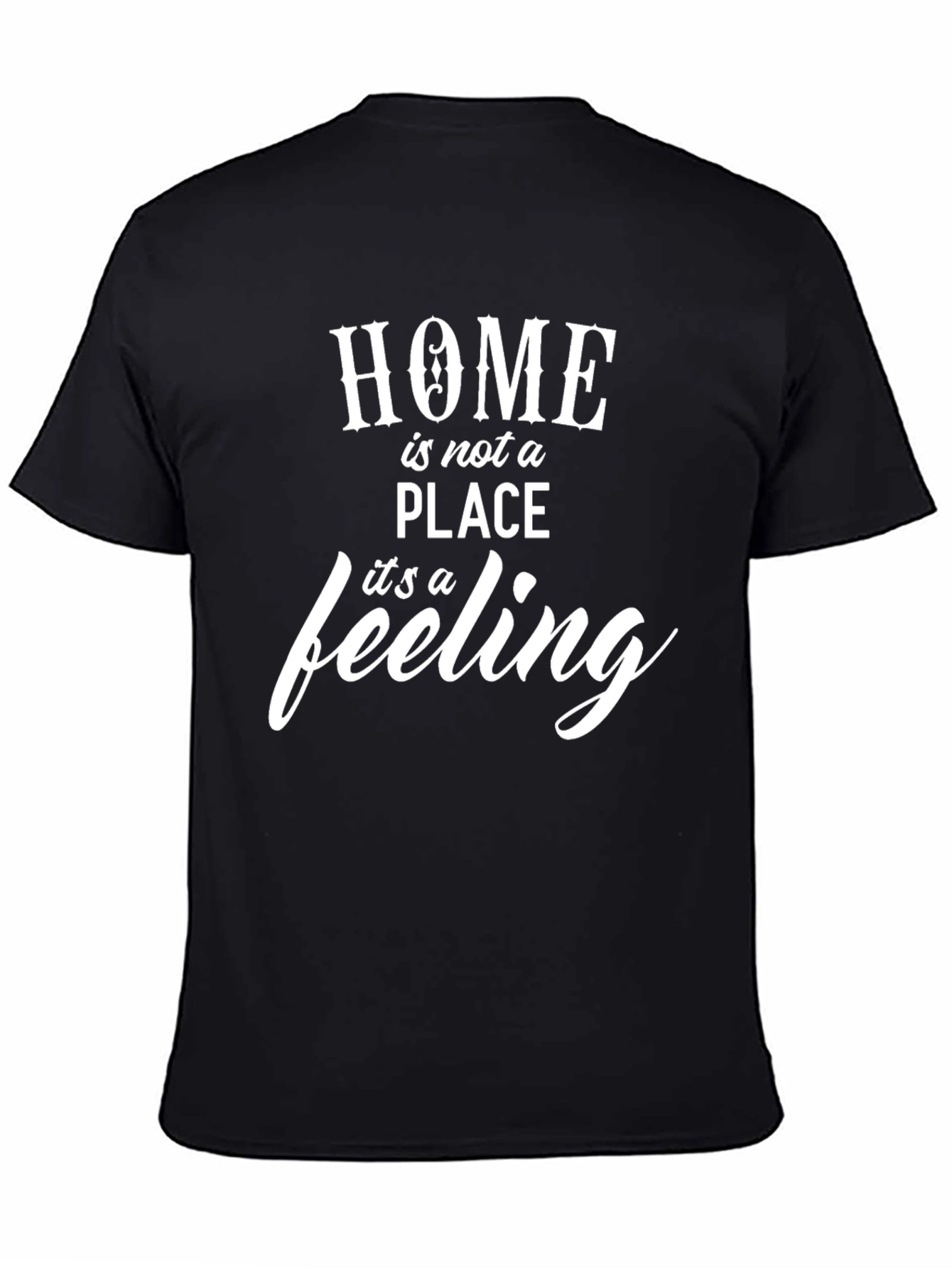 Black Home is a Feeling Graphic Tee - Black view 4