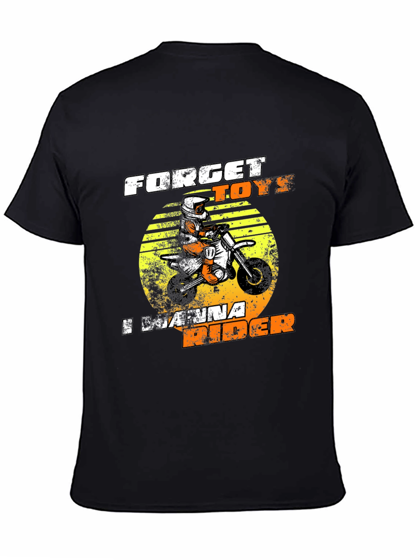 Black Forget Toys I Wanna Rider Graphic Tee view 4