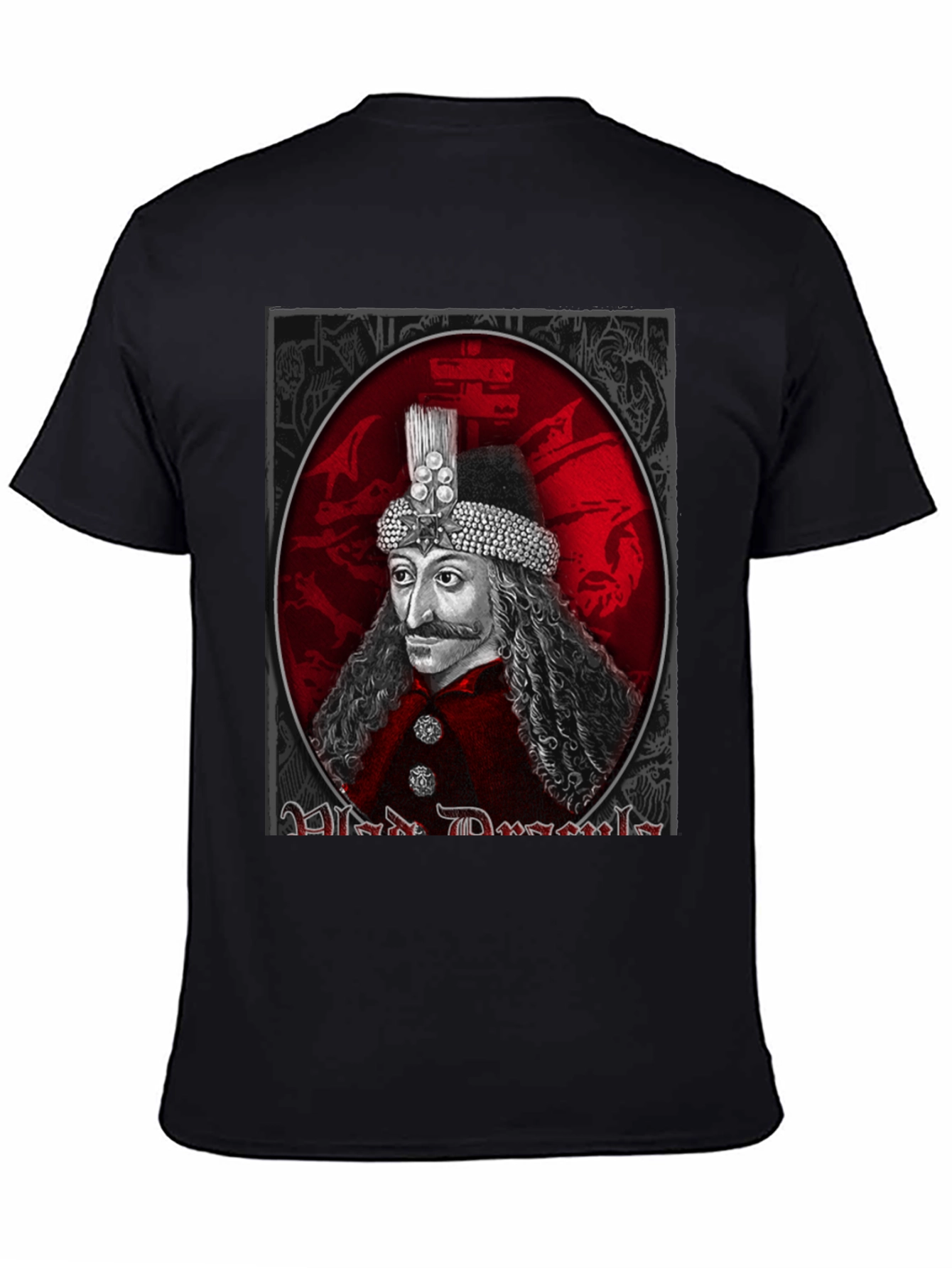 Black Vlad Dracula Graphic Tee - Gothic Style view 4