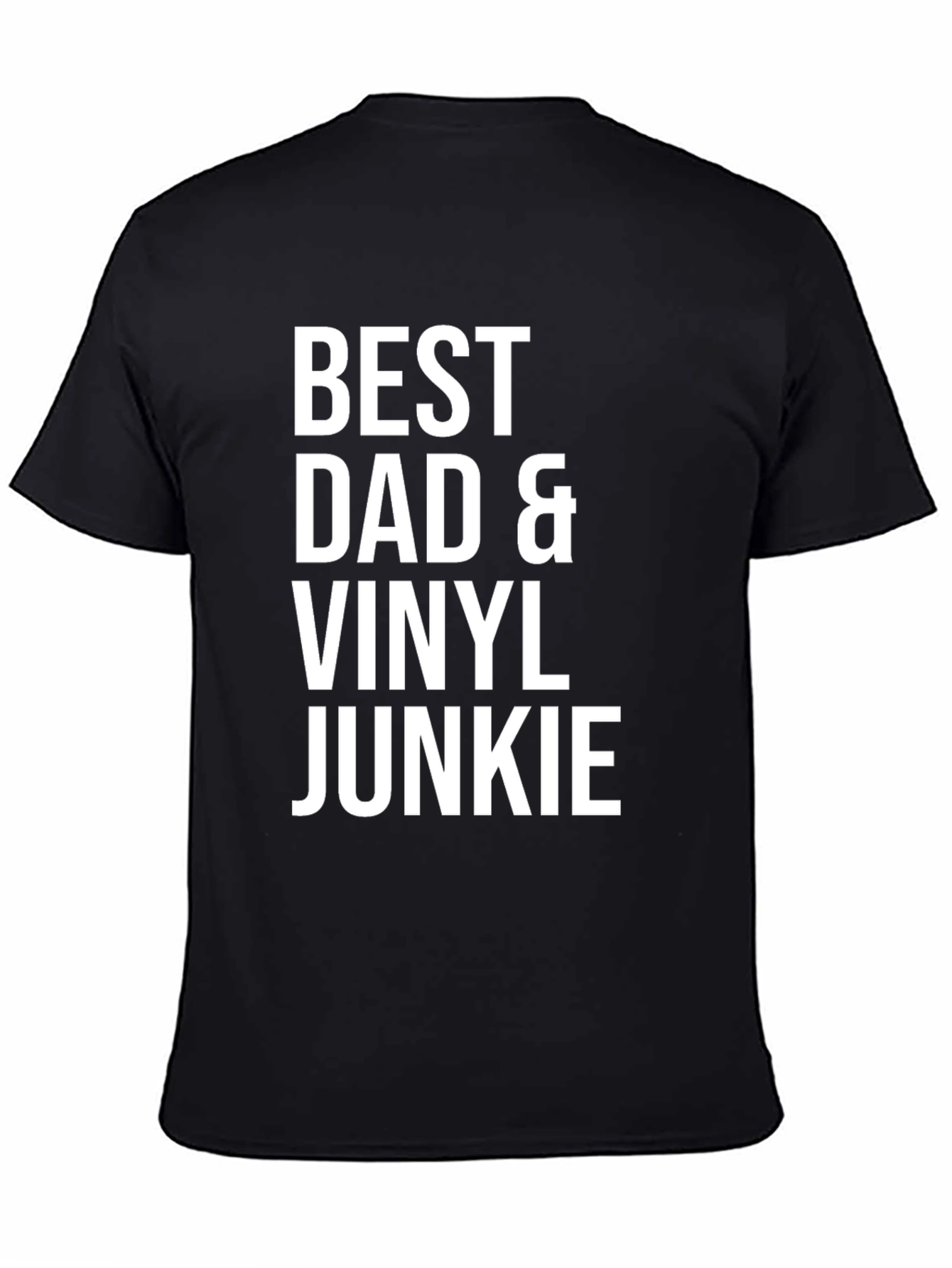 Black Best Dad & Vinyl Junkie Black T-Shirt view 4
