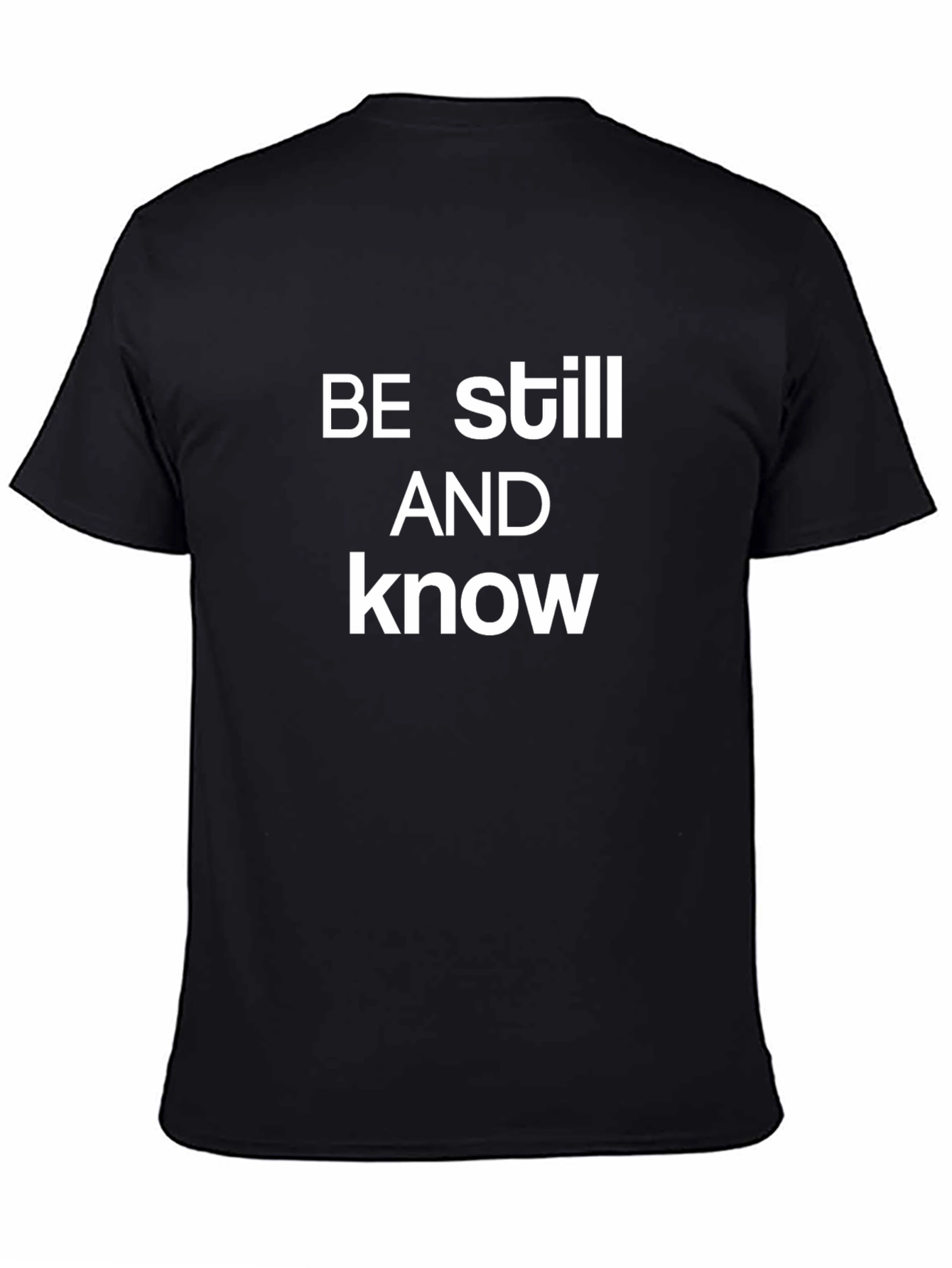 Black Be Still and Know Graphic Tee - Black view 4