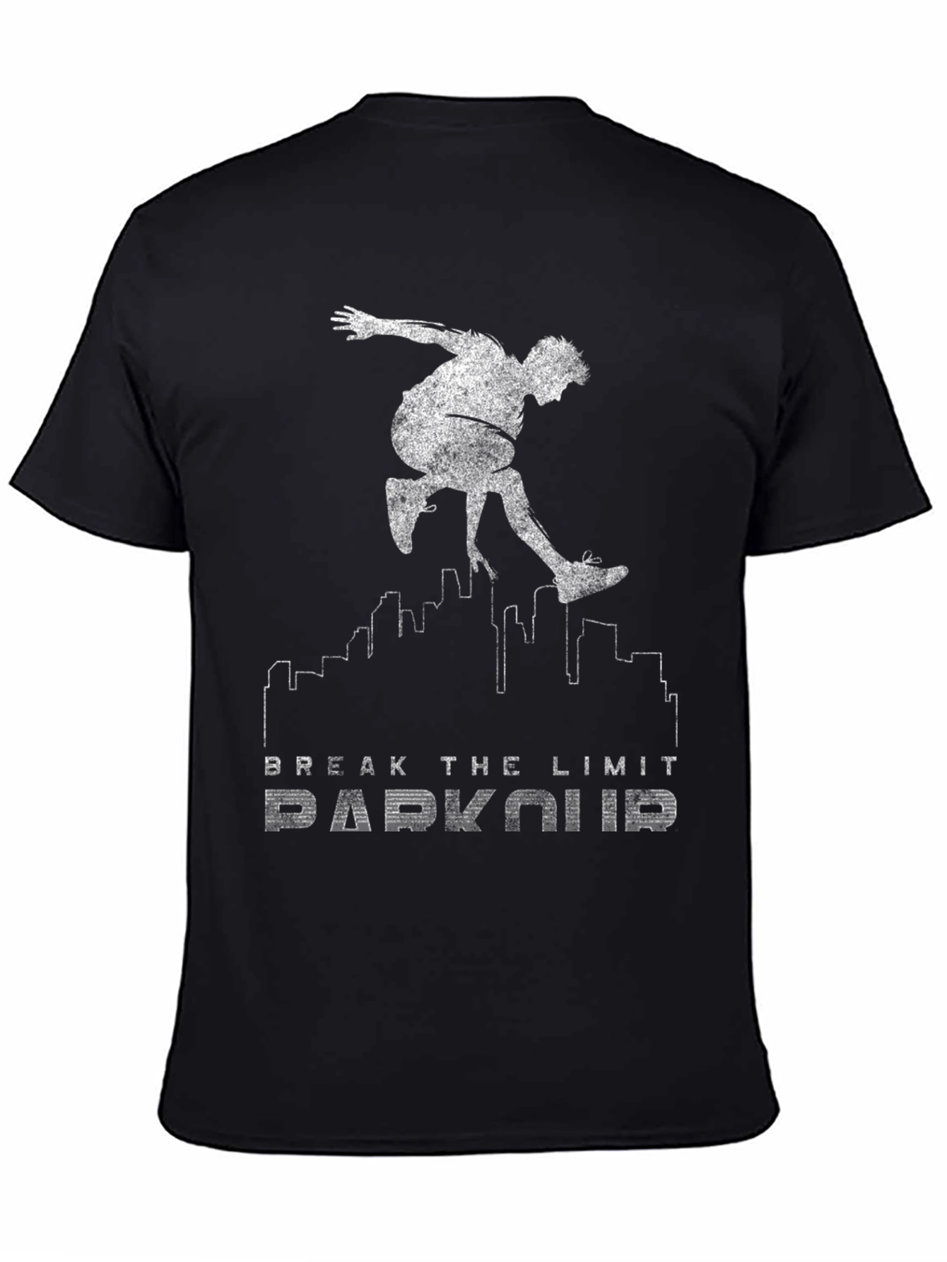 Black Parkour "Break the Limit" Graphic Black Tee view 4