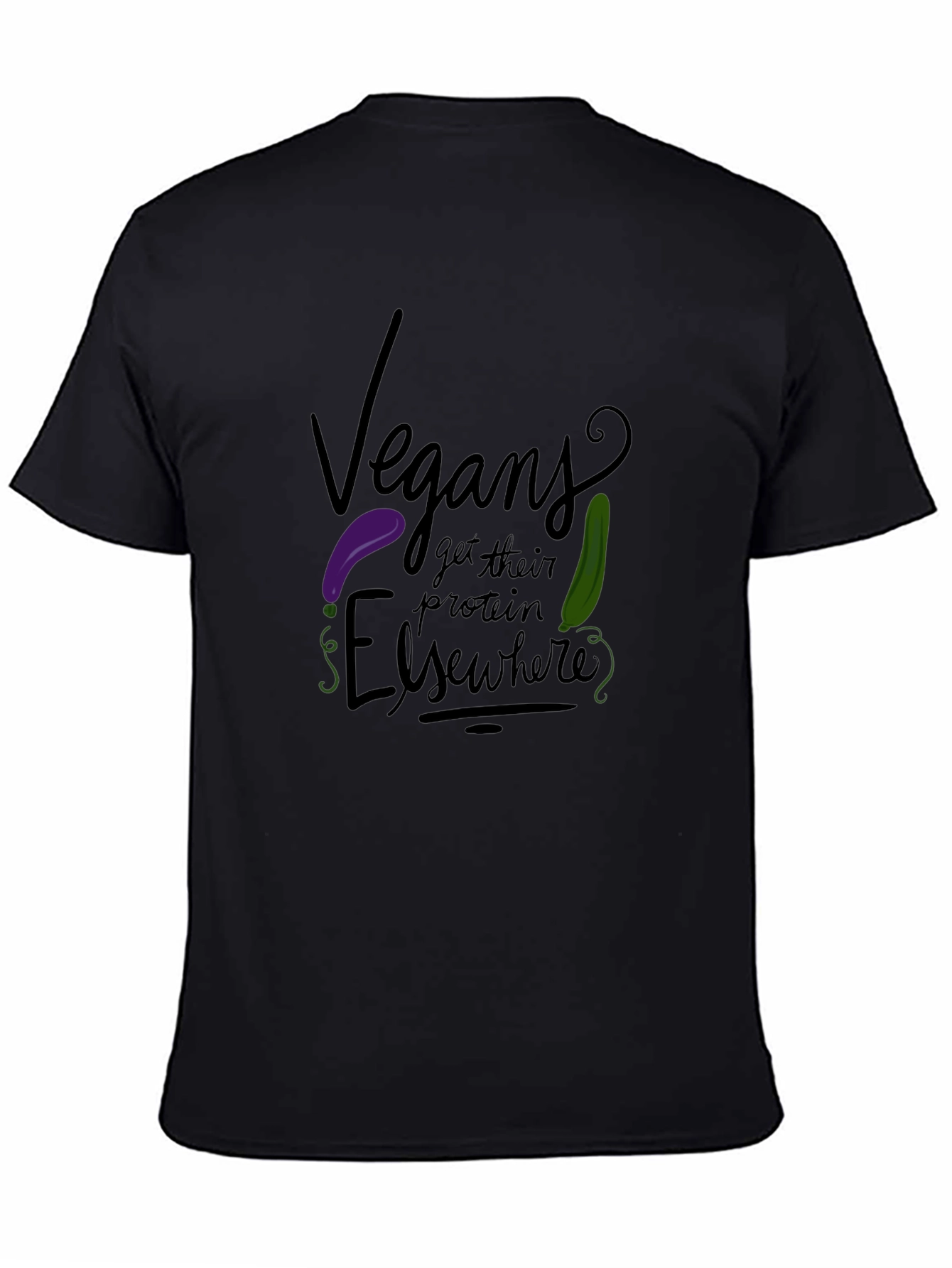 Vegans Get Protein Elsewhere Graphic Tee - 4