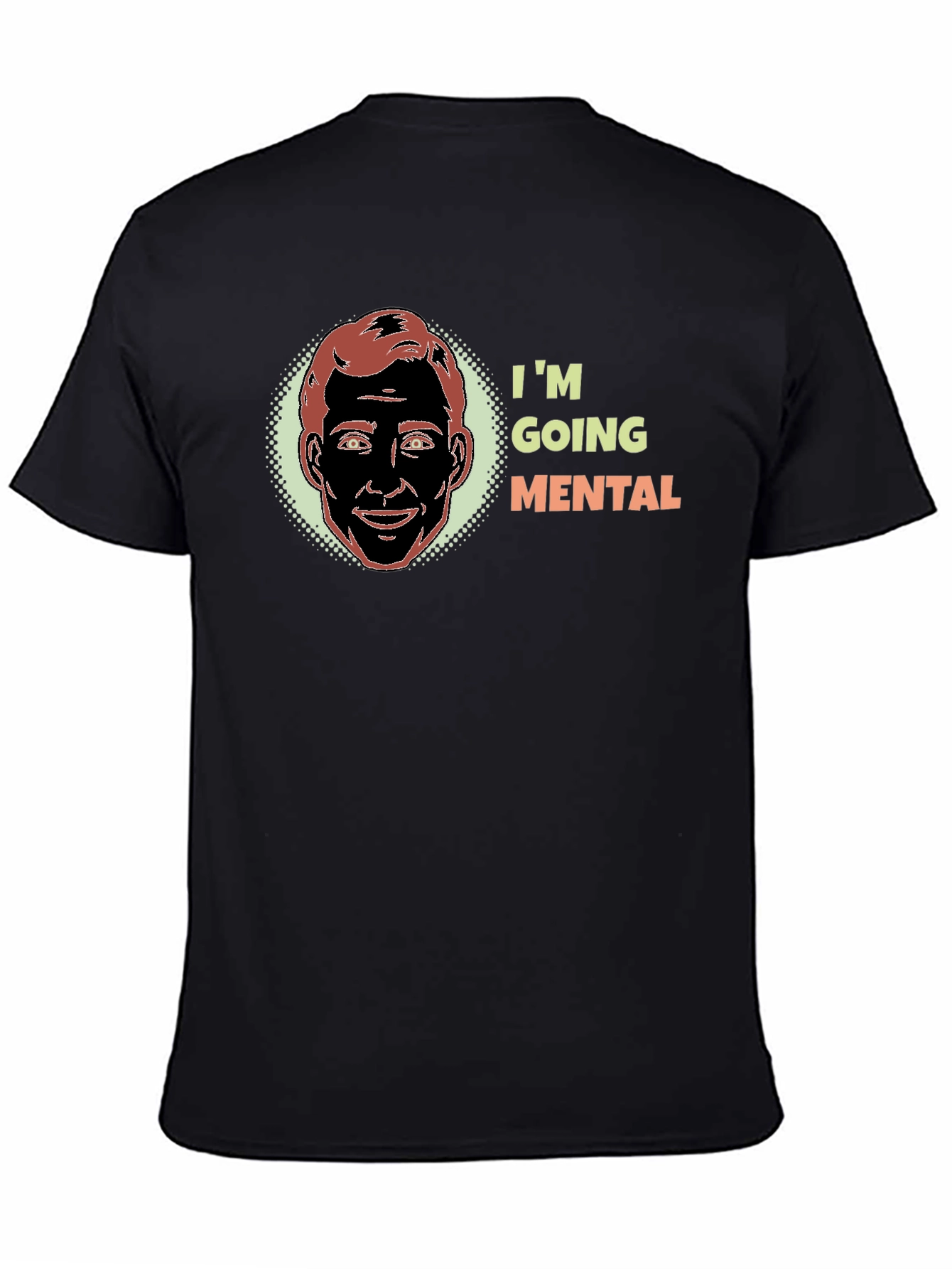 Black I'm Going Mental Graphic T-Shirt view 4