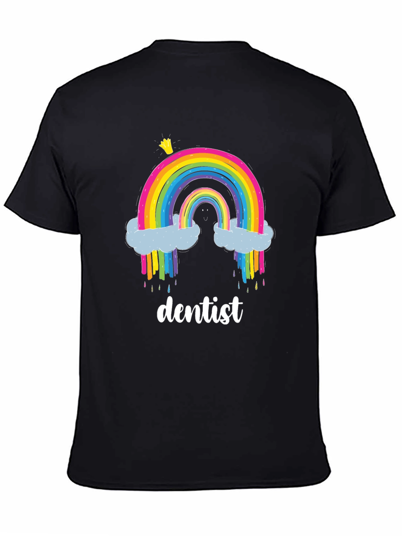 Black Dentist Rainbow T-Shirt view 4