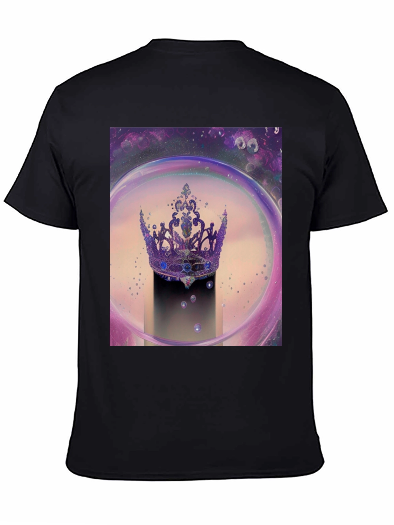 Black Regal Crown Graphic Tee view 4