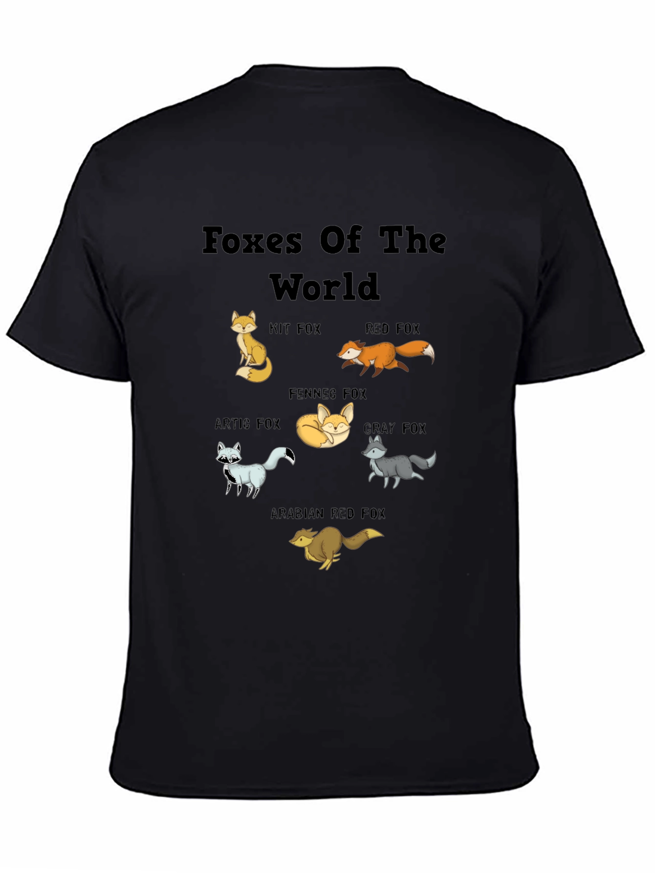 Black Foxes of the World T-Shirt view 4