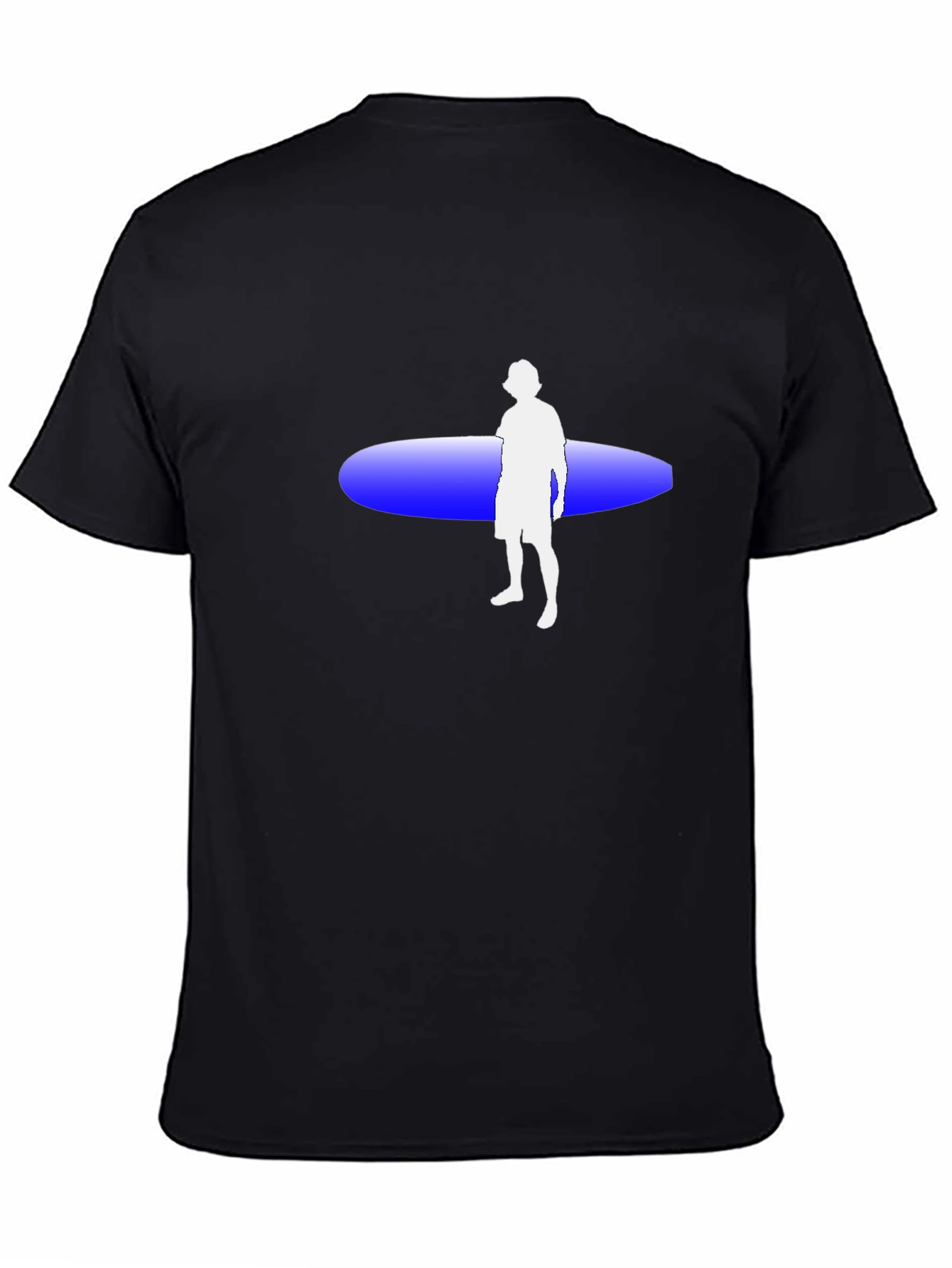 Black Surfer Graphic Tee - Black Cotton T-Shirt view 4