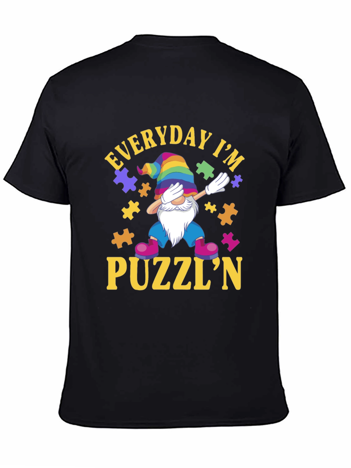 Everyday I'm Puzzl'n Gnome T-Shirt - 4