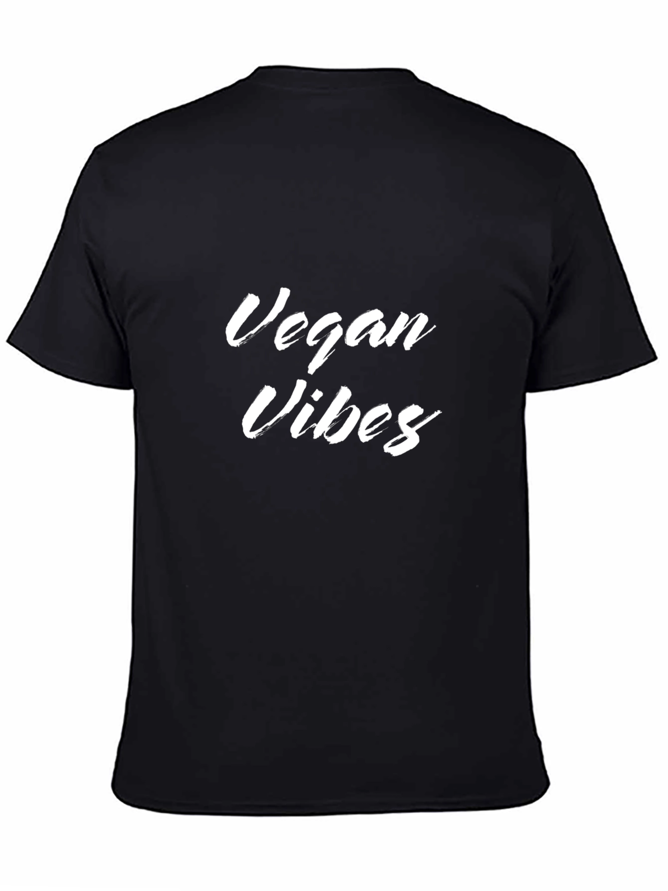 Black Vegan Vibes Graphic T-Shirt - Black view 4