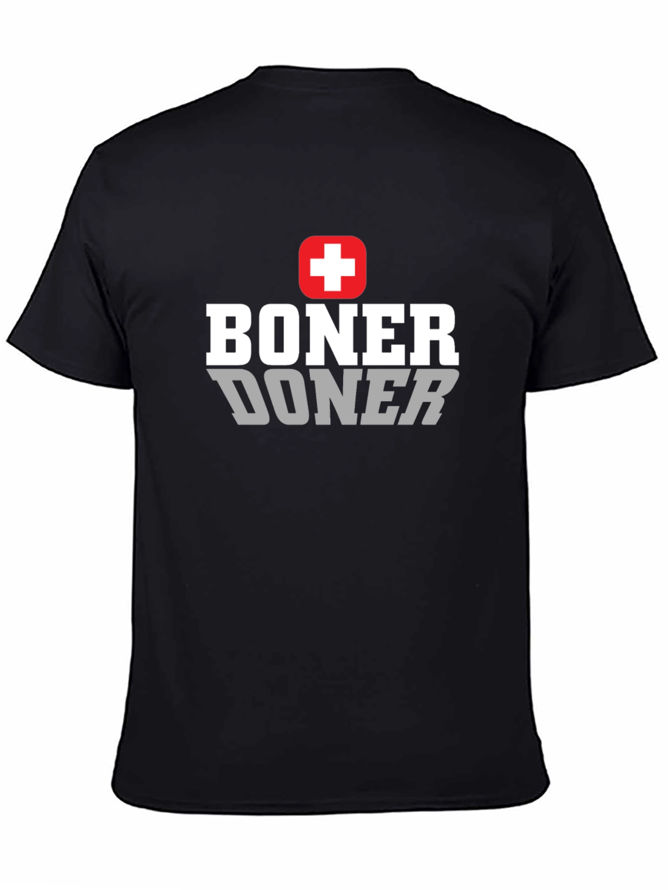 Black Boner Doner T-Shirt Funny Graphic Tee view 4