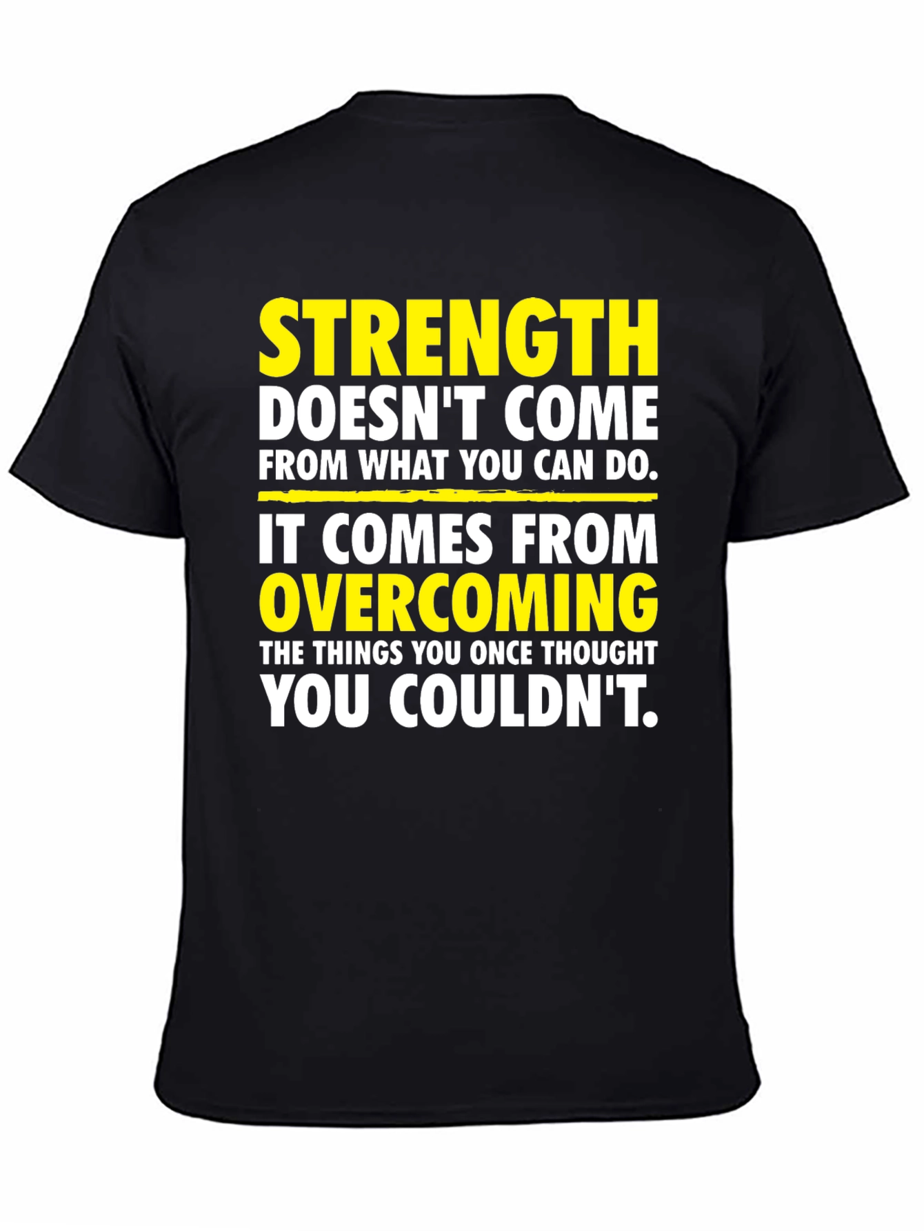 Black Strength Overcoming Graphic T-Shirt view 4