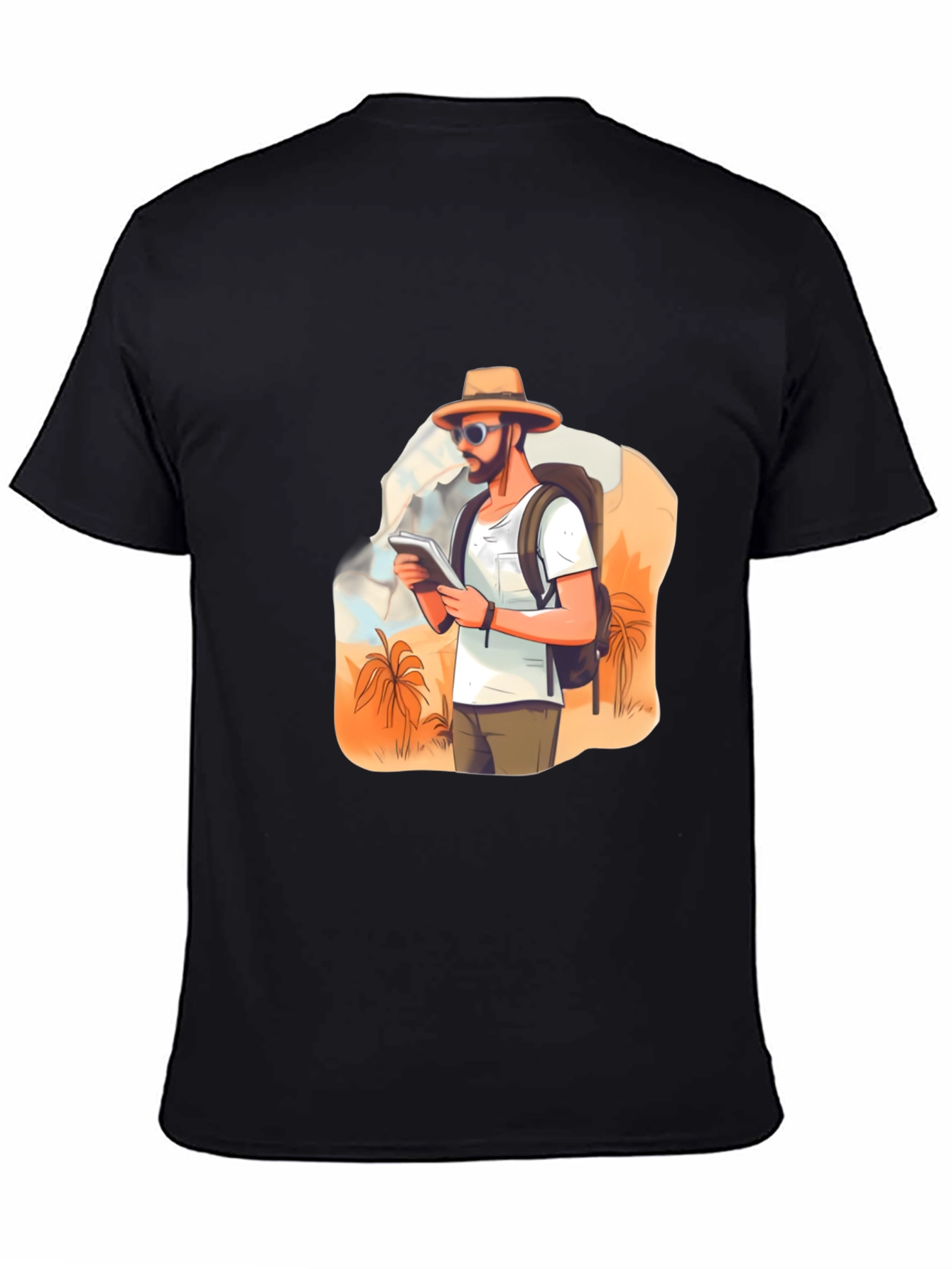 Black Traveler Graphic T-Shirt - Adventure Awaits! view 4