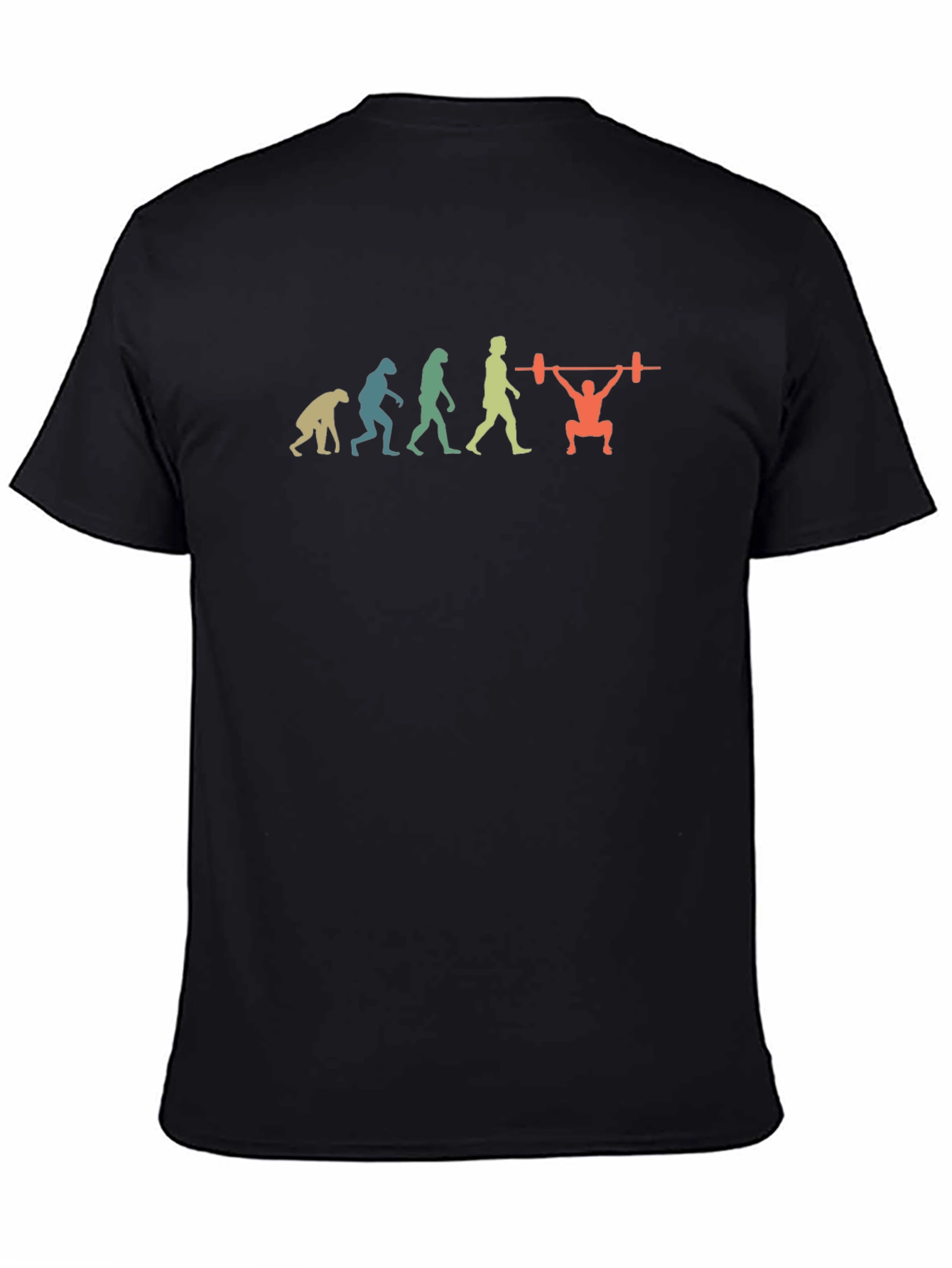 Black Evolution of Weightlifting Black T-Shirt view 4