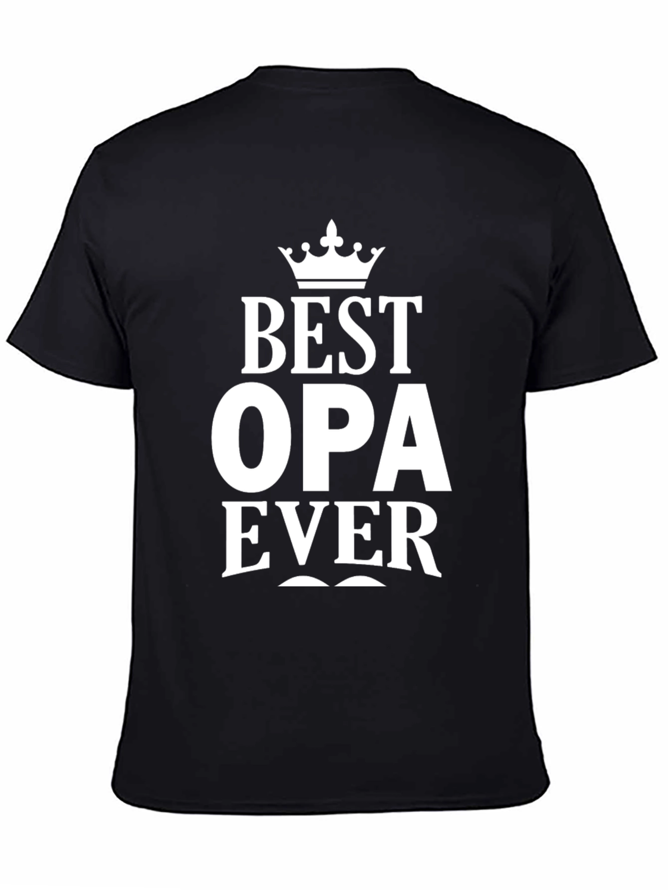Black Best Opa Ever T-Shirt - Grandpa Gift view 4