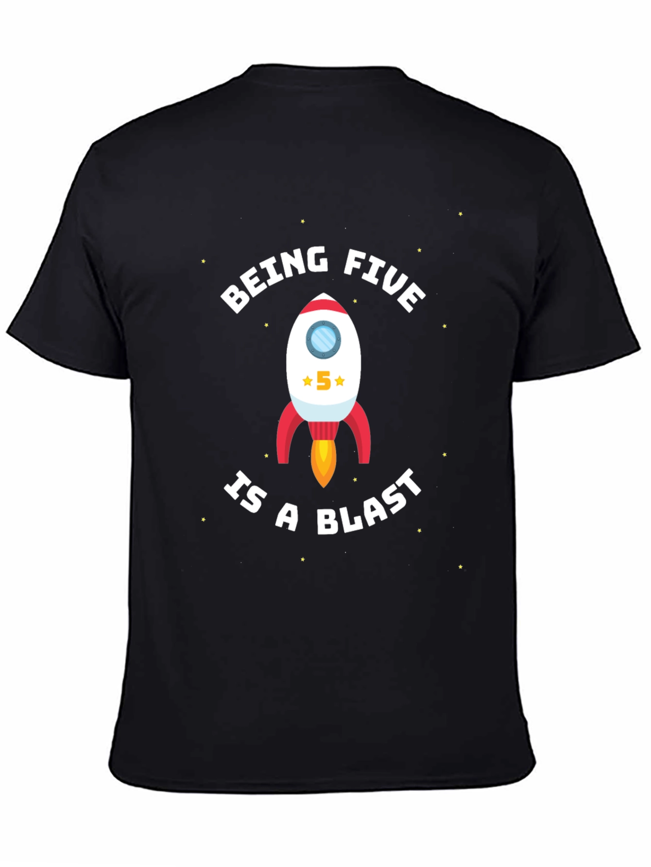 Black Being Five Is A Blast T-Shirt view 4