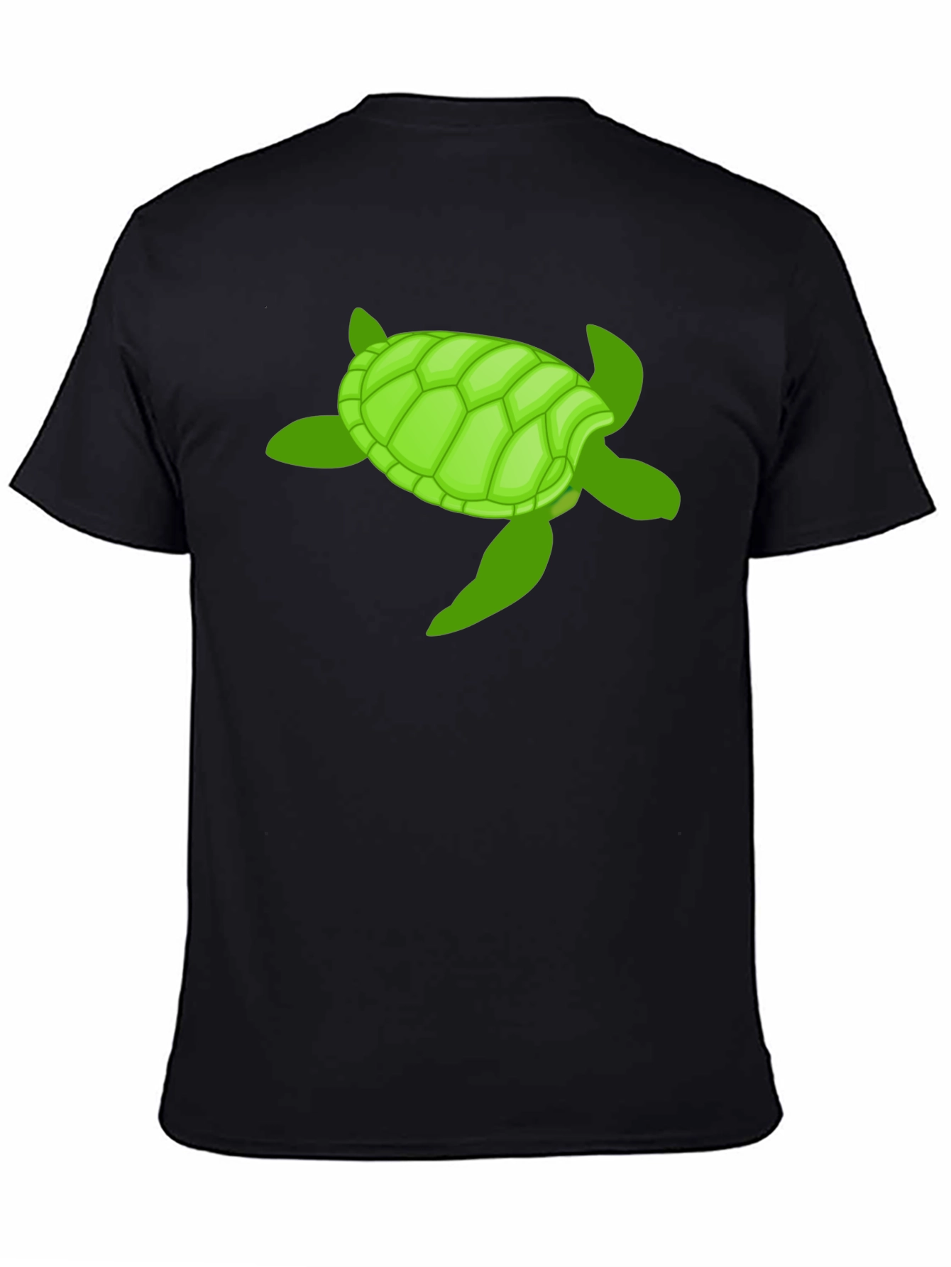 Black Turtle Graphic Tee -  Cool Marine Life Shirt view 4