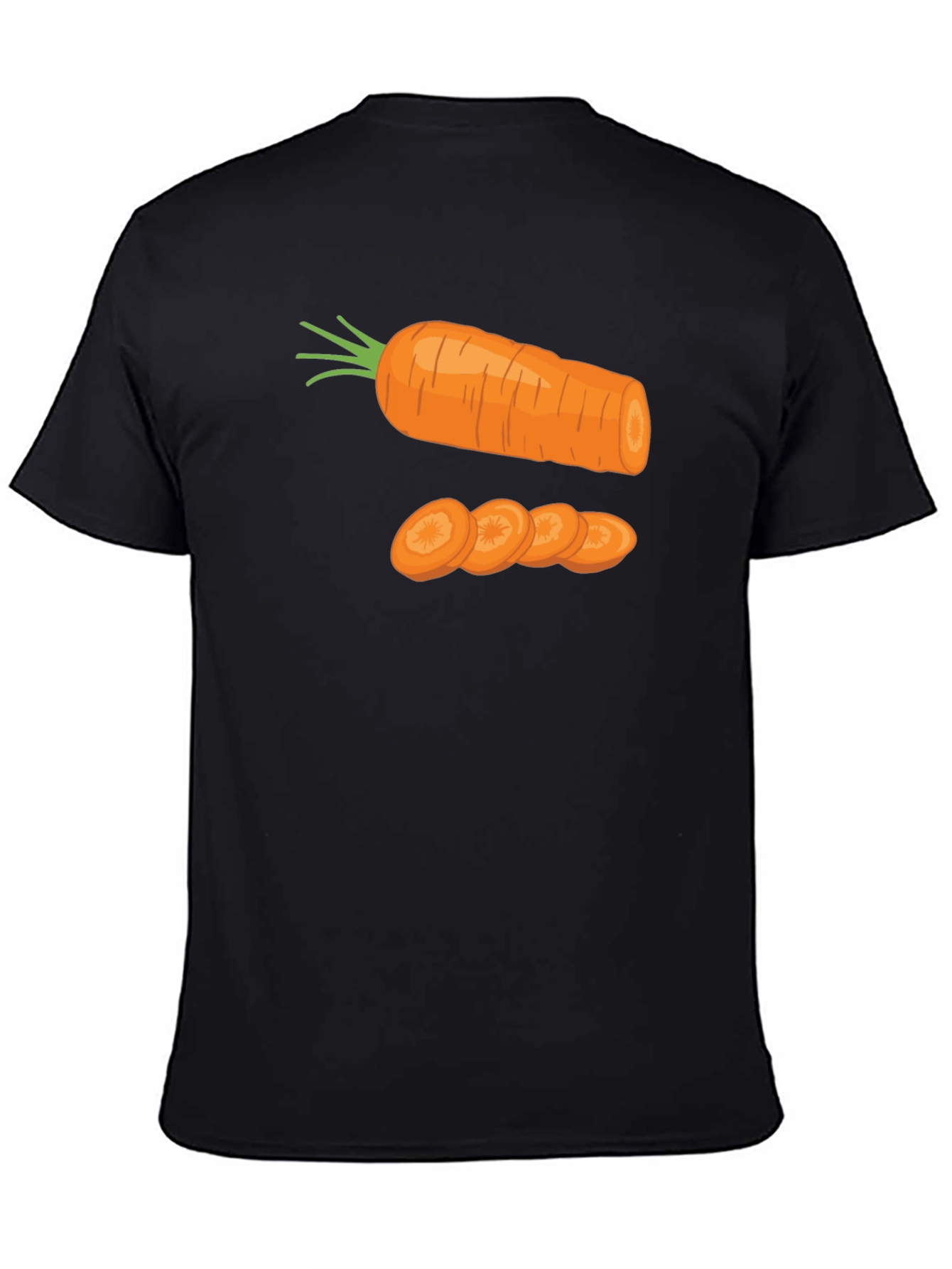 Black Carrot Graphic Print Black T-Shirt view 4