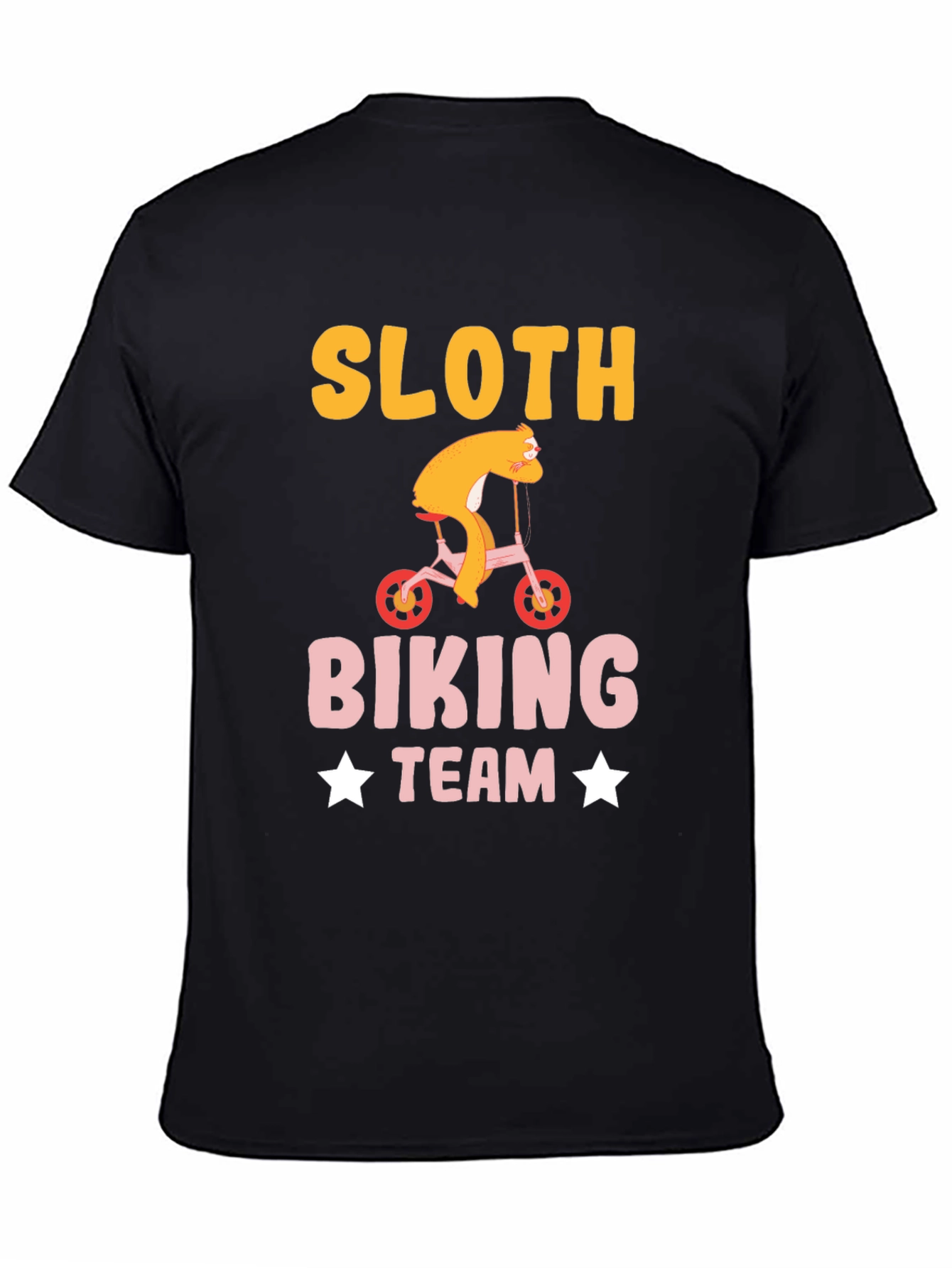 Black Sloth Biking Team T-Shirt Funny Sloth Tee view 4