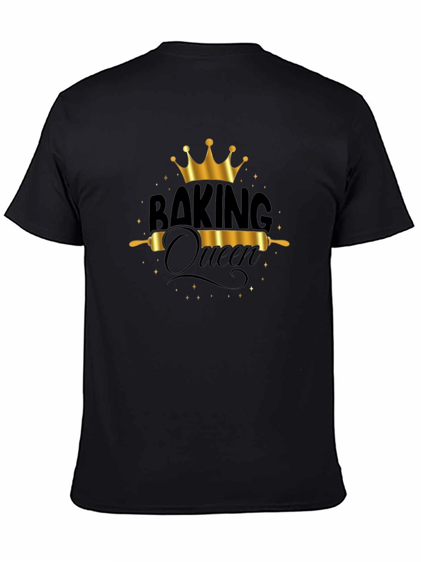 Black Baking Queen Black Graphic Tee view 4